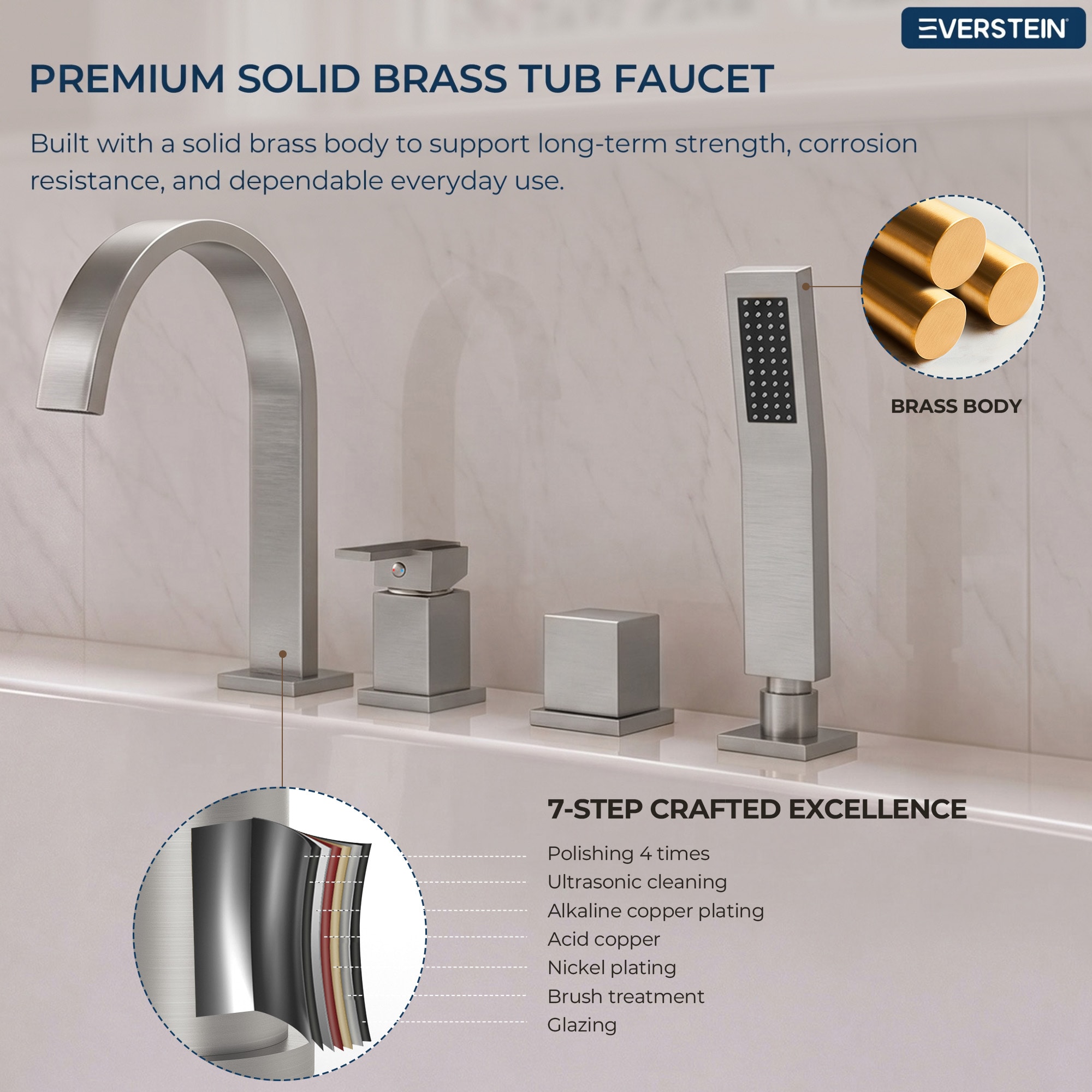 EVERSTEIN SFS-1161-NK Roman-Tub-Faucets - View #6