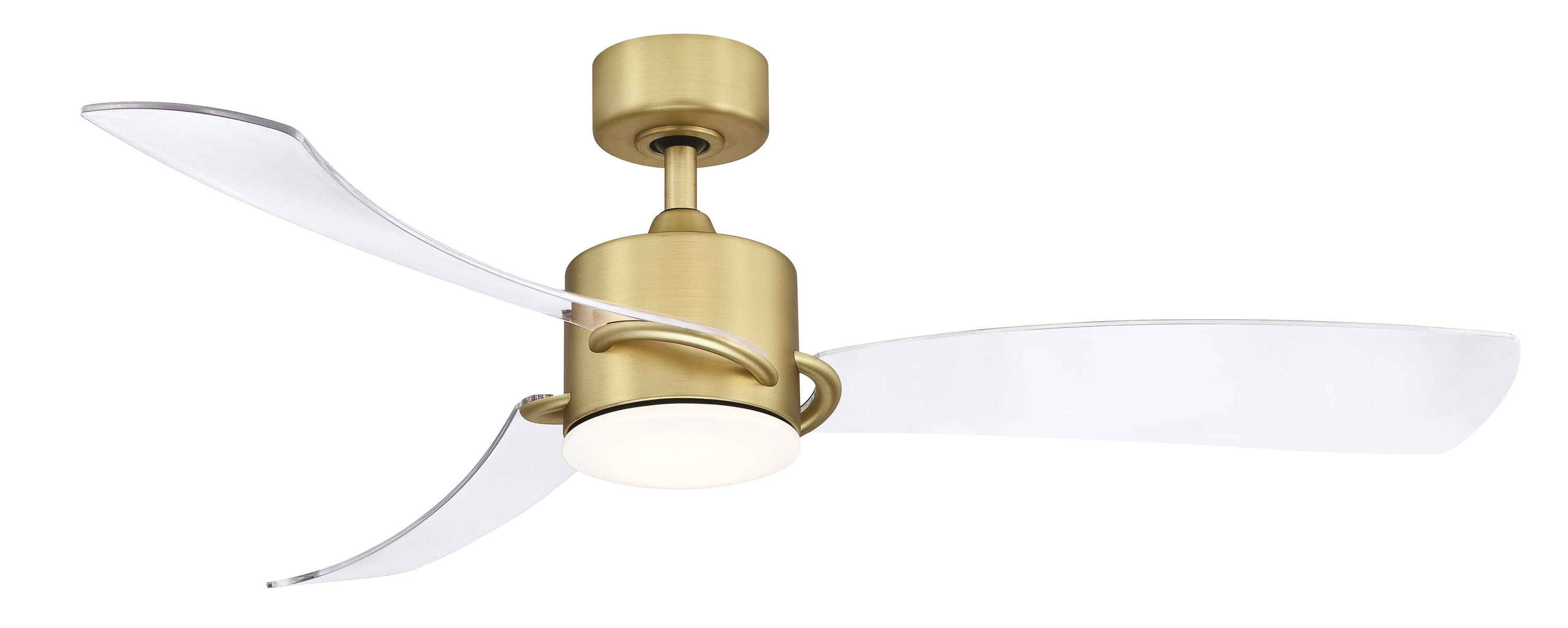 Fanimation SculptAire 52-in Brushed Satin Brass LED Indoor Ceiling Fan with  Light Remote (3-Blade) in the Ceiling Fans department at