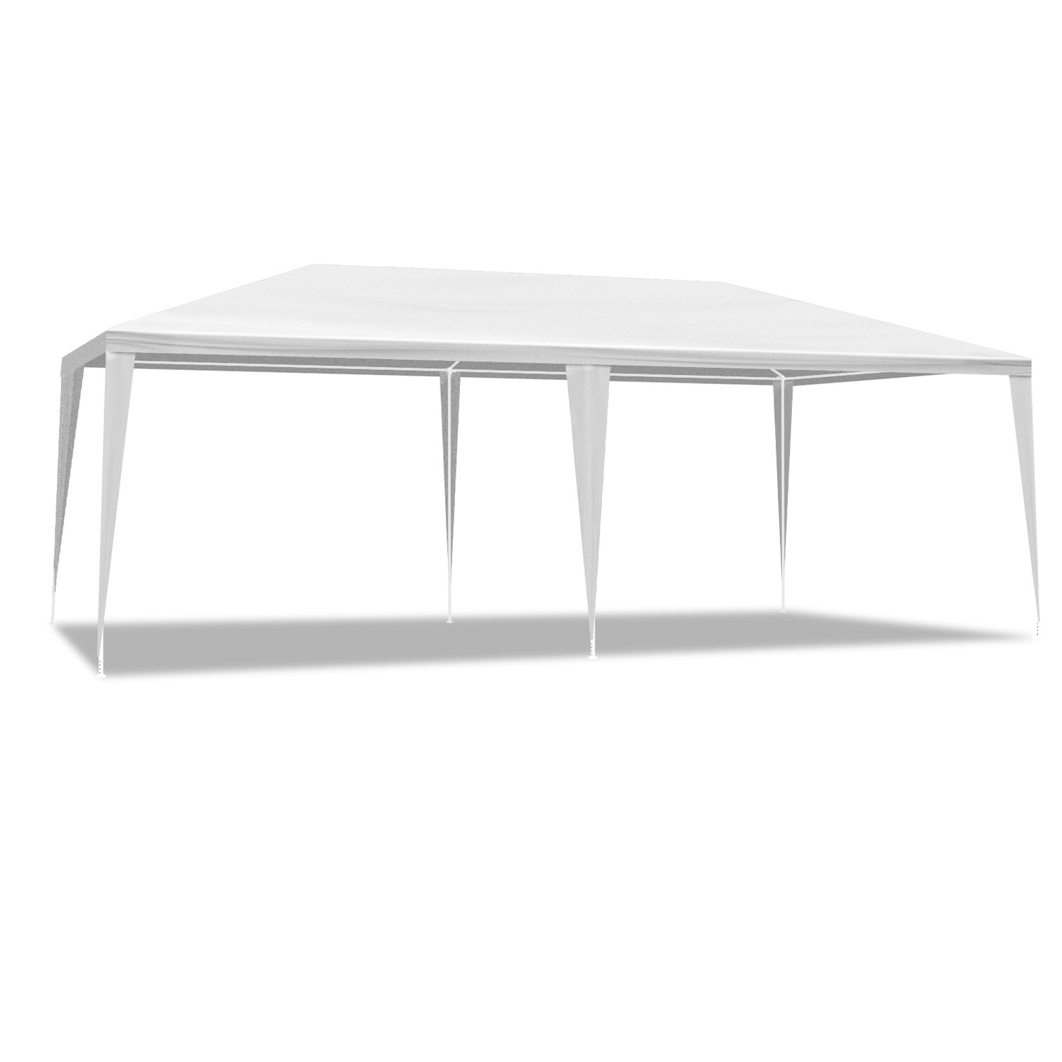 sunjurt Crisp White Outdoor Party Canopy with Mesh Sidewalls and Rust ...