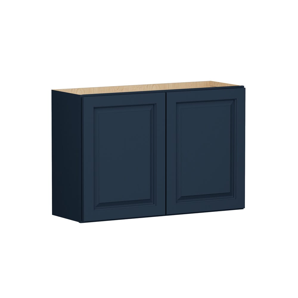 Shenandoah Stemson 36-in W x 24-in H x 12-in D Navy Painted Wall Fully Assembled Cabinet Raised Panel Raised panel