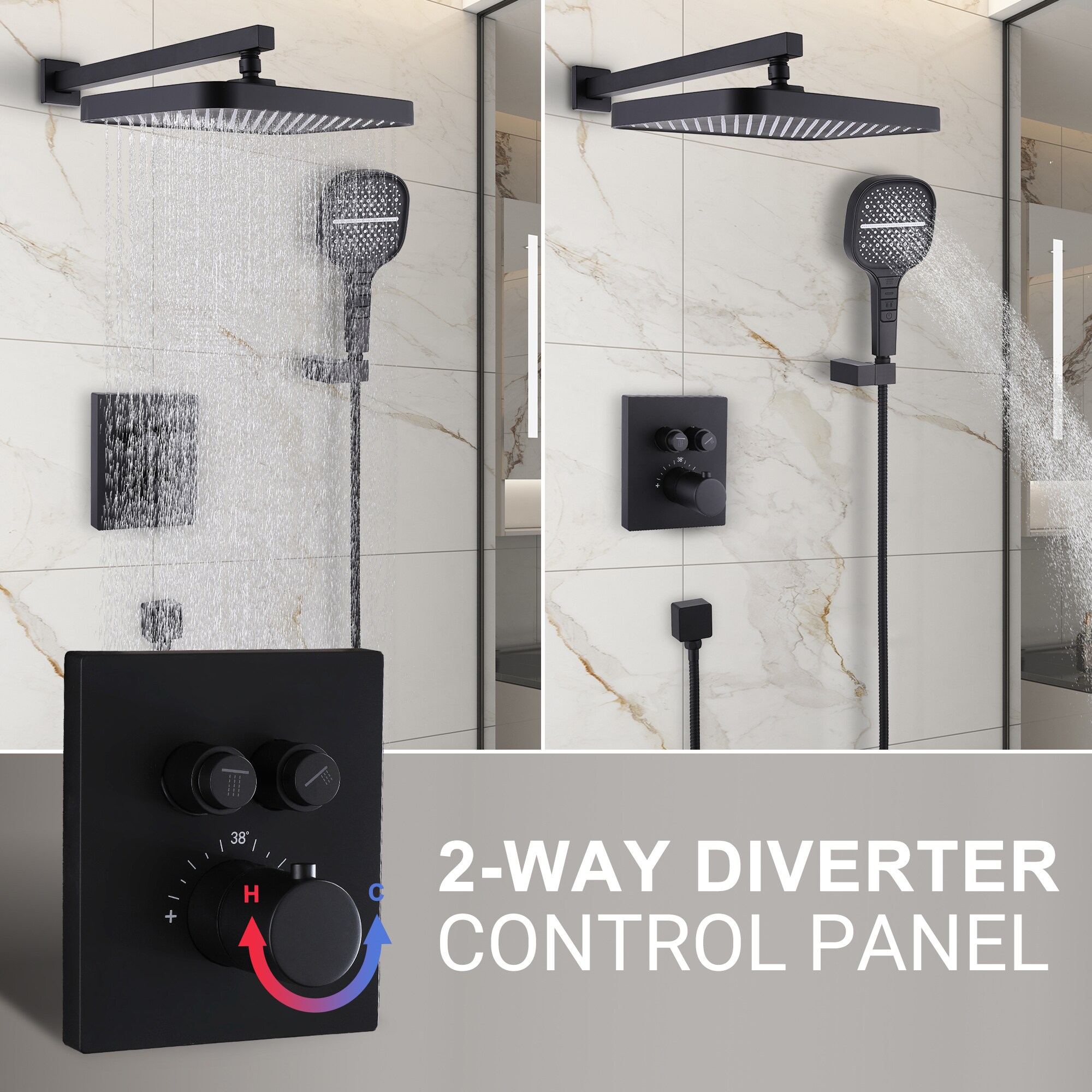 LUCKY ONE MD-RB1213 Showerhead-Bar-Panels - View #8