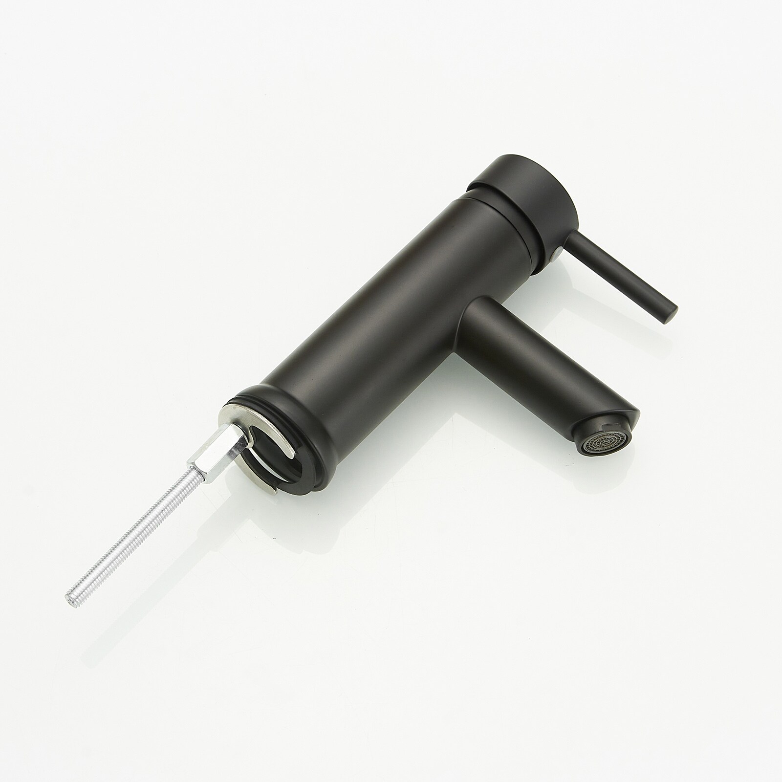 Matte Black Stainless Steel Single-Handle Bathroom Faucet
