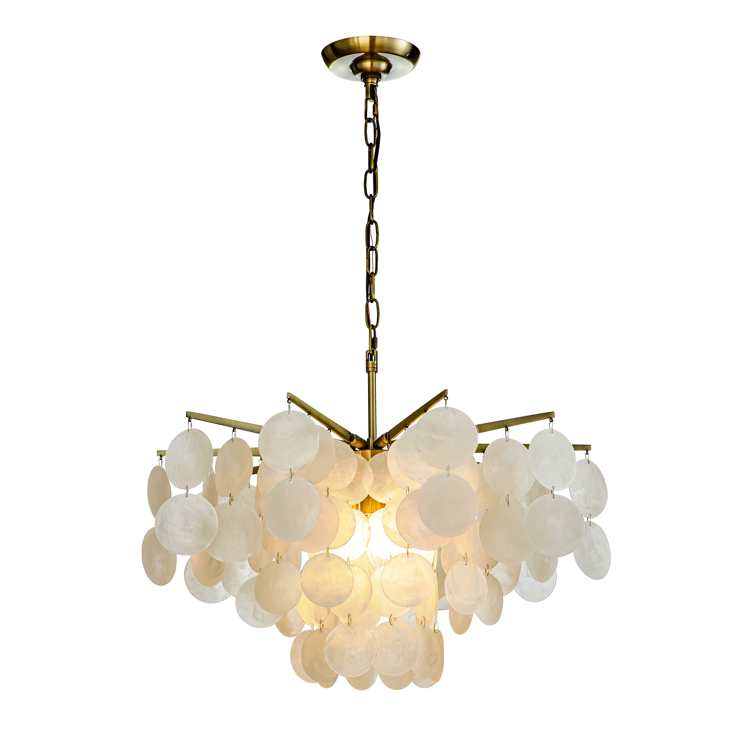 AloaDecor Lighting 4-Light Rated Gold Chandelier Coastal Chandeliers in the Damp department at
