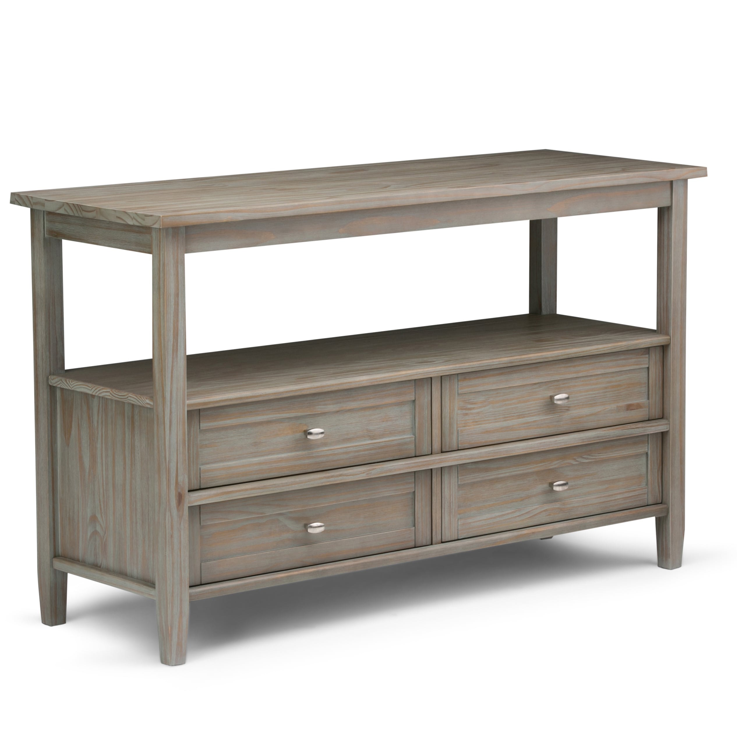 Simpli Home AXWSH007-GR Warm Shaker Modern Distressed Console Table