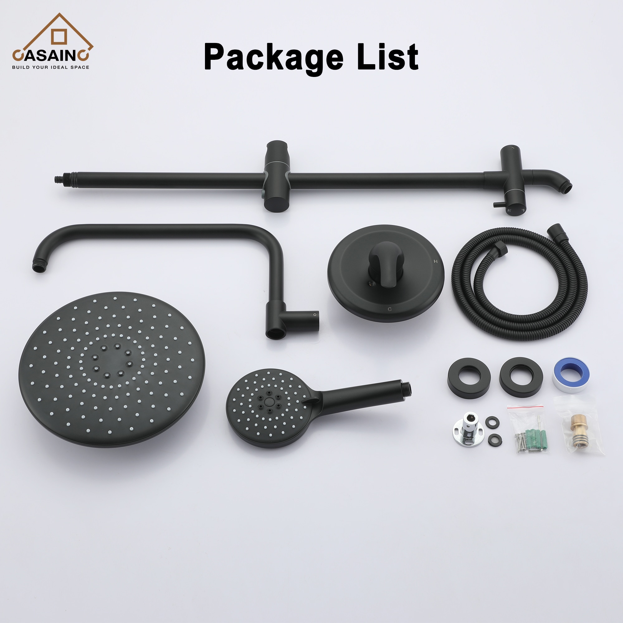 CASAINC CS1913-MB Showerhead-Bar-Panels - View #12