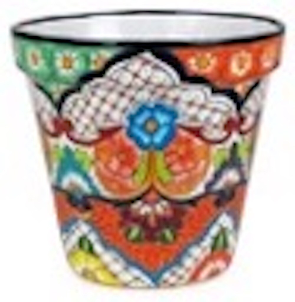 Style Selections KEN-200-S3 8-in W x 8-in H Multiple Colors Clay Indoor/Outdoor Planter