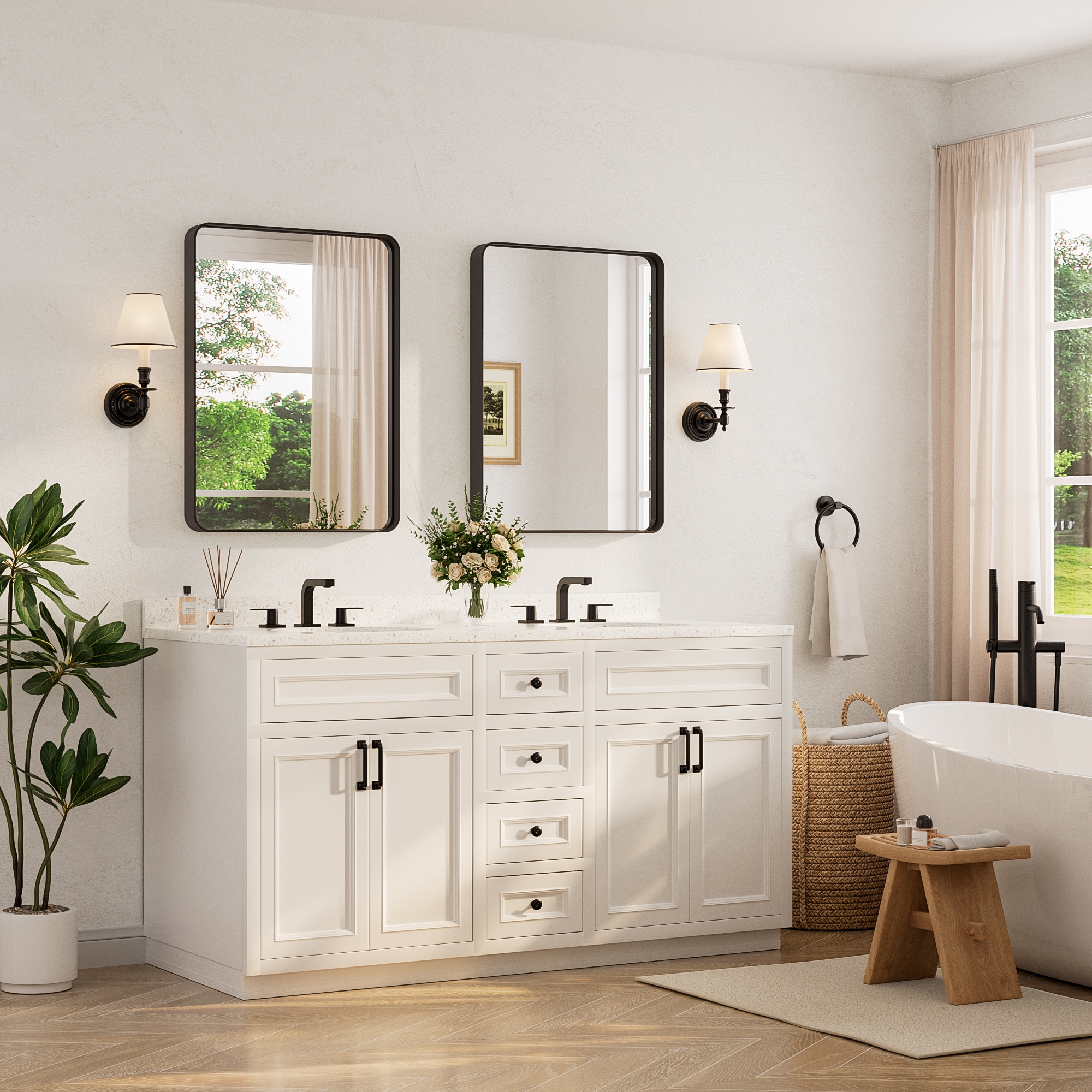 TETOTE LW-TE-BM15-6081BK Framed-Bath-Mirrors - View #2