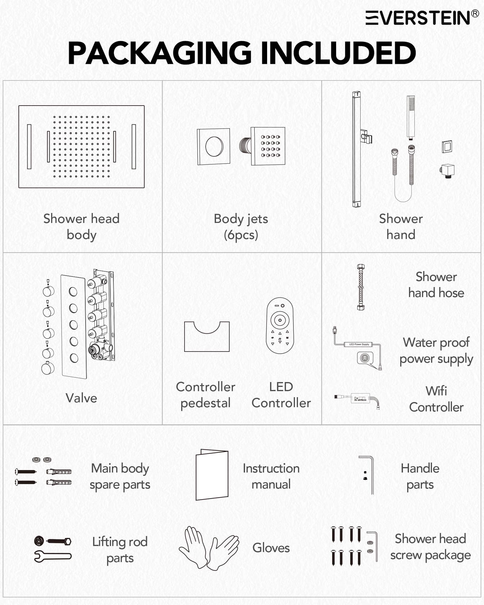 EVERSTEIN SFS-1025-NK Tub-Shower-Faucets - View #12
