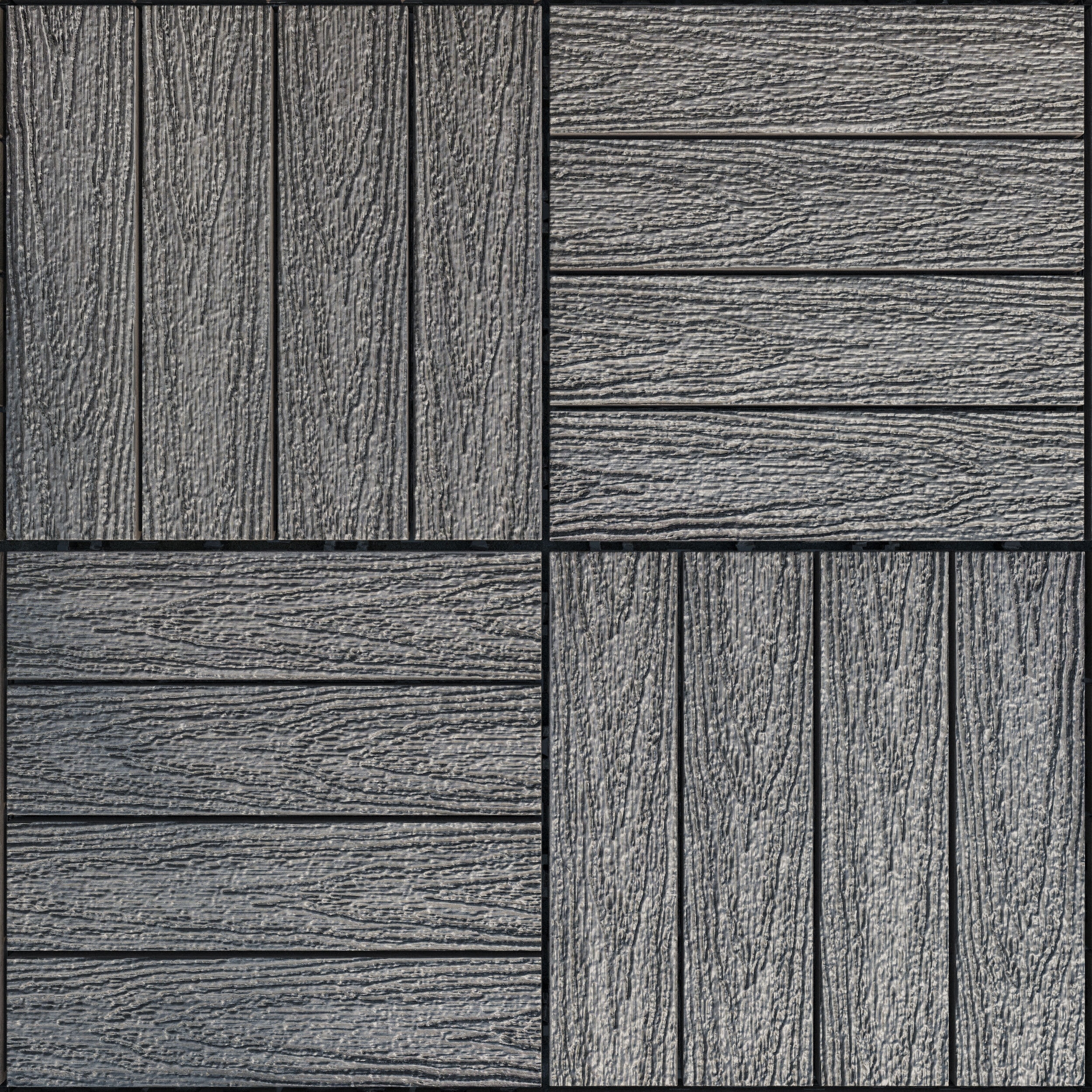 NewTechWood 12-in x 12-in 10 -Pack Westminster Gray Prefinished