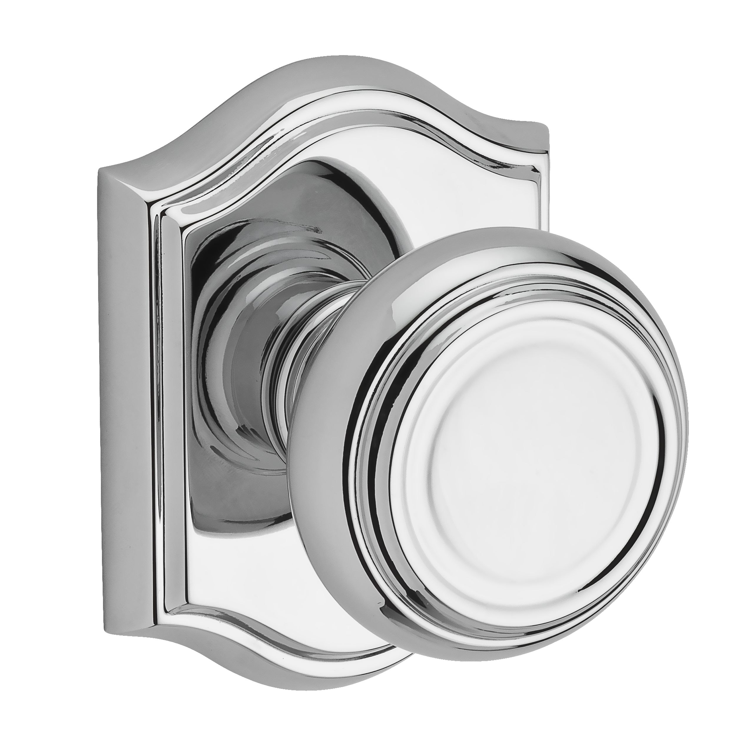 Baldwin PSTRATAR260 Bright Chrome Interior Hall/Closet Passage door knob Single pack