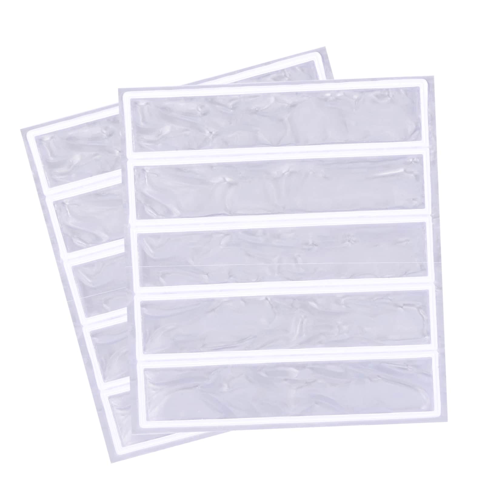 PATIKIL 4.5 x 1inch Safety Reflective Stickers 10pcs Adhesive Night Warning Sticker Waterproof Reflector Tape Strip for Helmet Hard Hat Clothing White