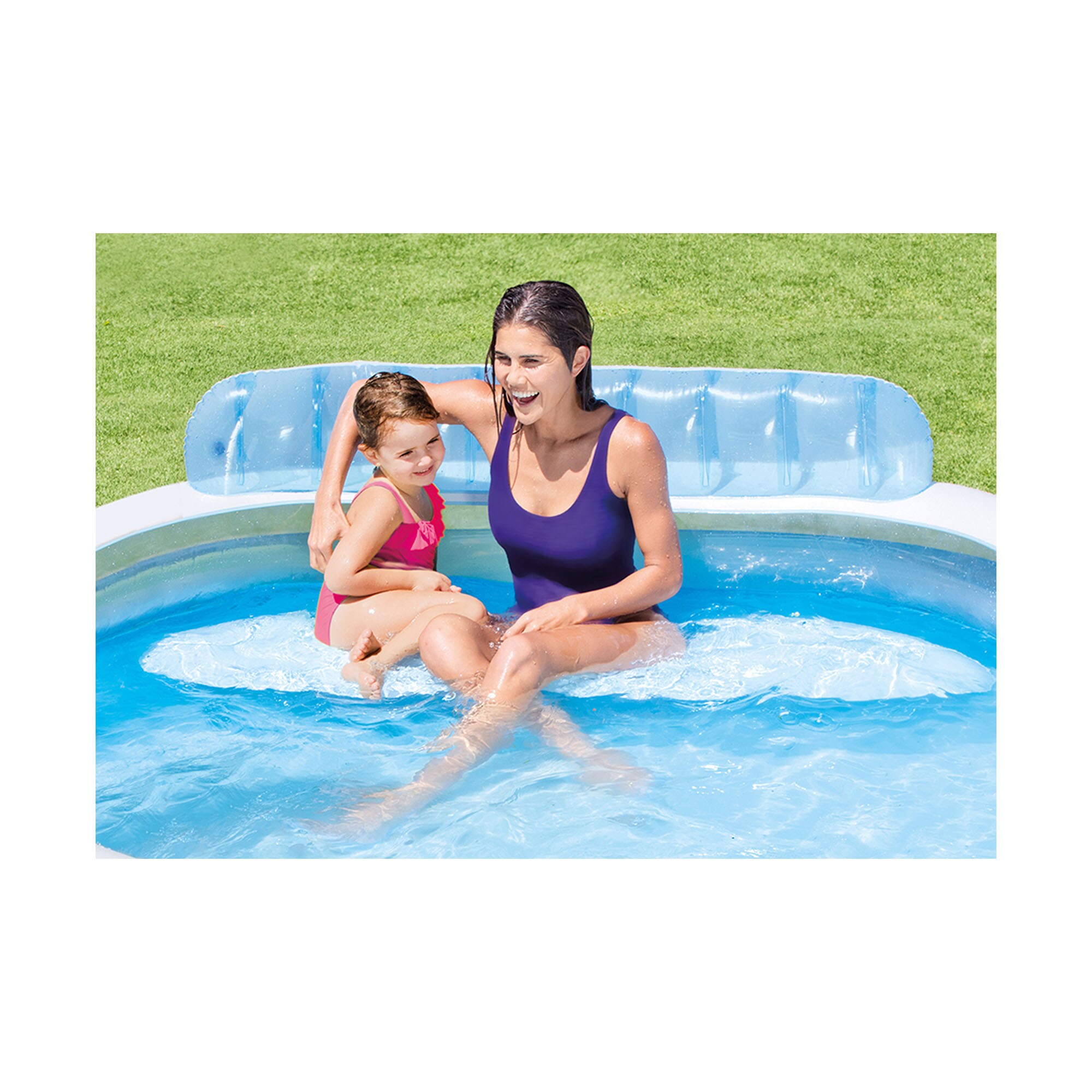 Es Ordinere Rejse Intex 7.08-ft x 7.08-ft x 30-in Inflatable Top Ring Round Above-Ground Pool  in the Above-Ground Pools department at Lowes.com