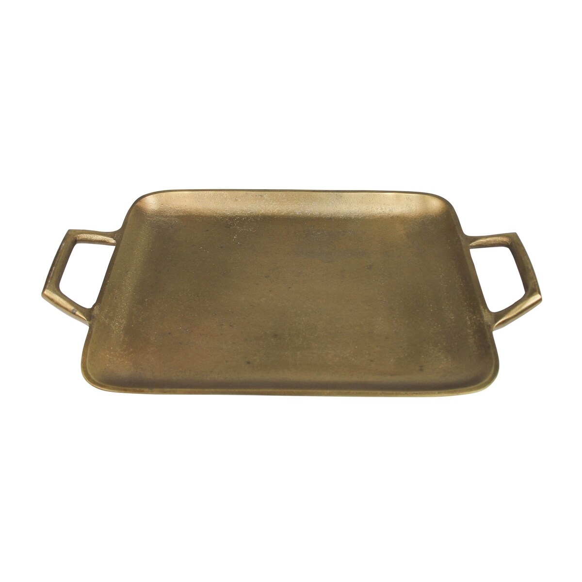 HomeRoots 4000397870 1-in x 8.5-in Gold Rectangle Serving Tray
