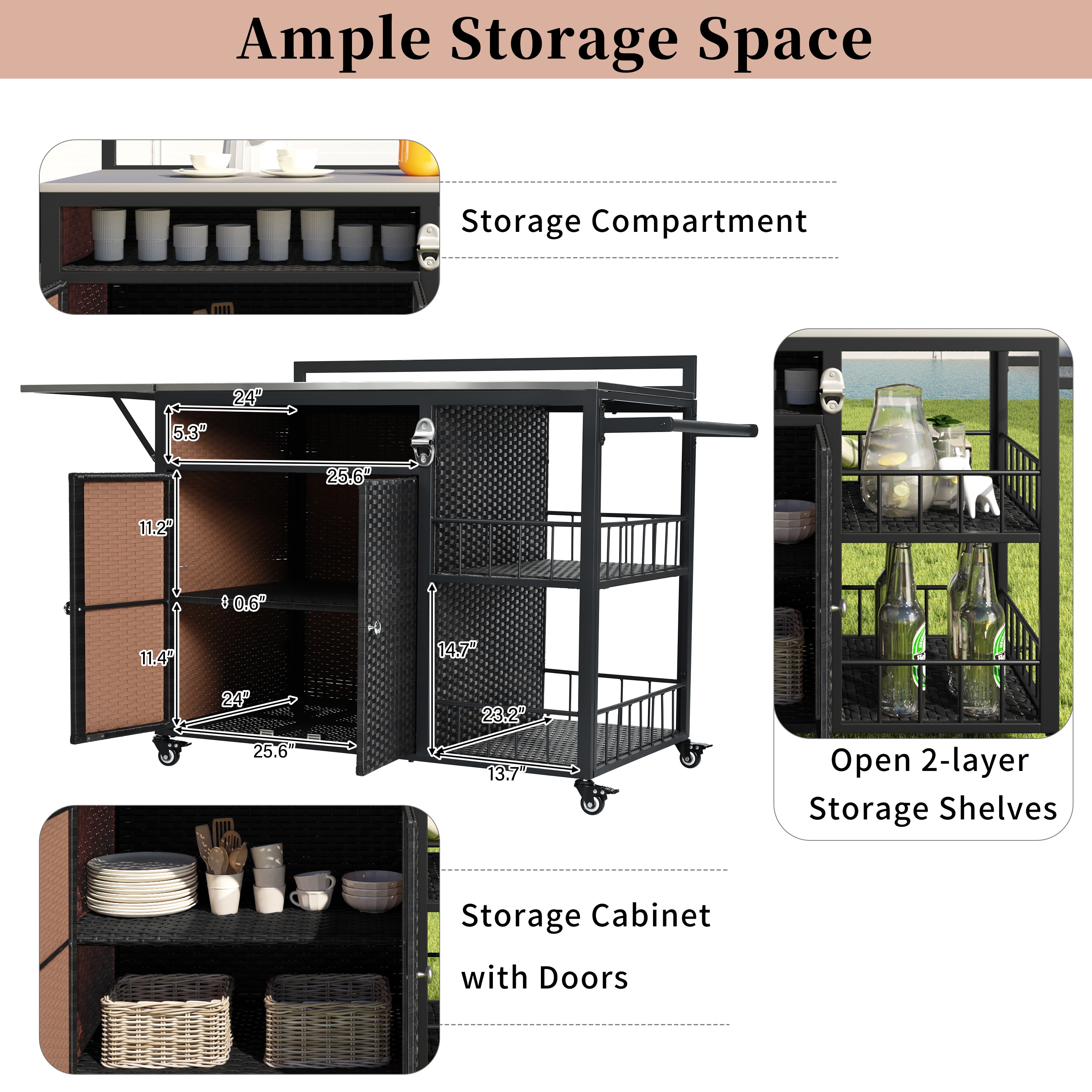 ModernLuxe N719P243726D Outdoor-Carts - View #3