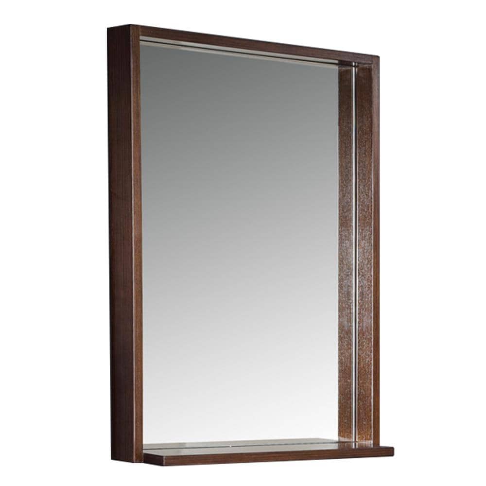 Fresca FMR8125WG Allier 21.63-Inches x 31.5-Inches Framed Rectangle Bathroom Vanity Mirror ( Wenge Brown )