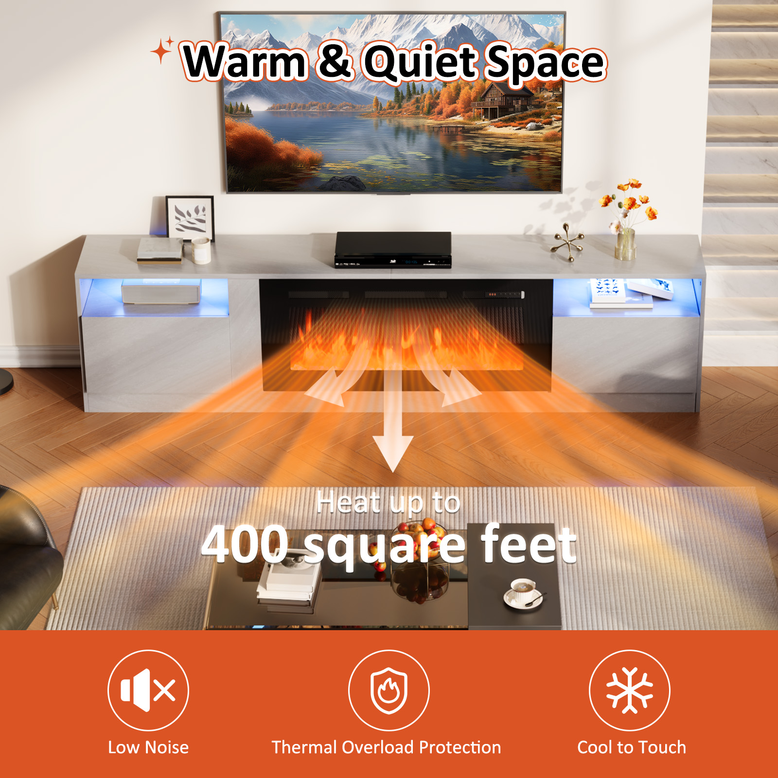 Bapipro TE22A28G Electric-Fireplaces - View #3