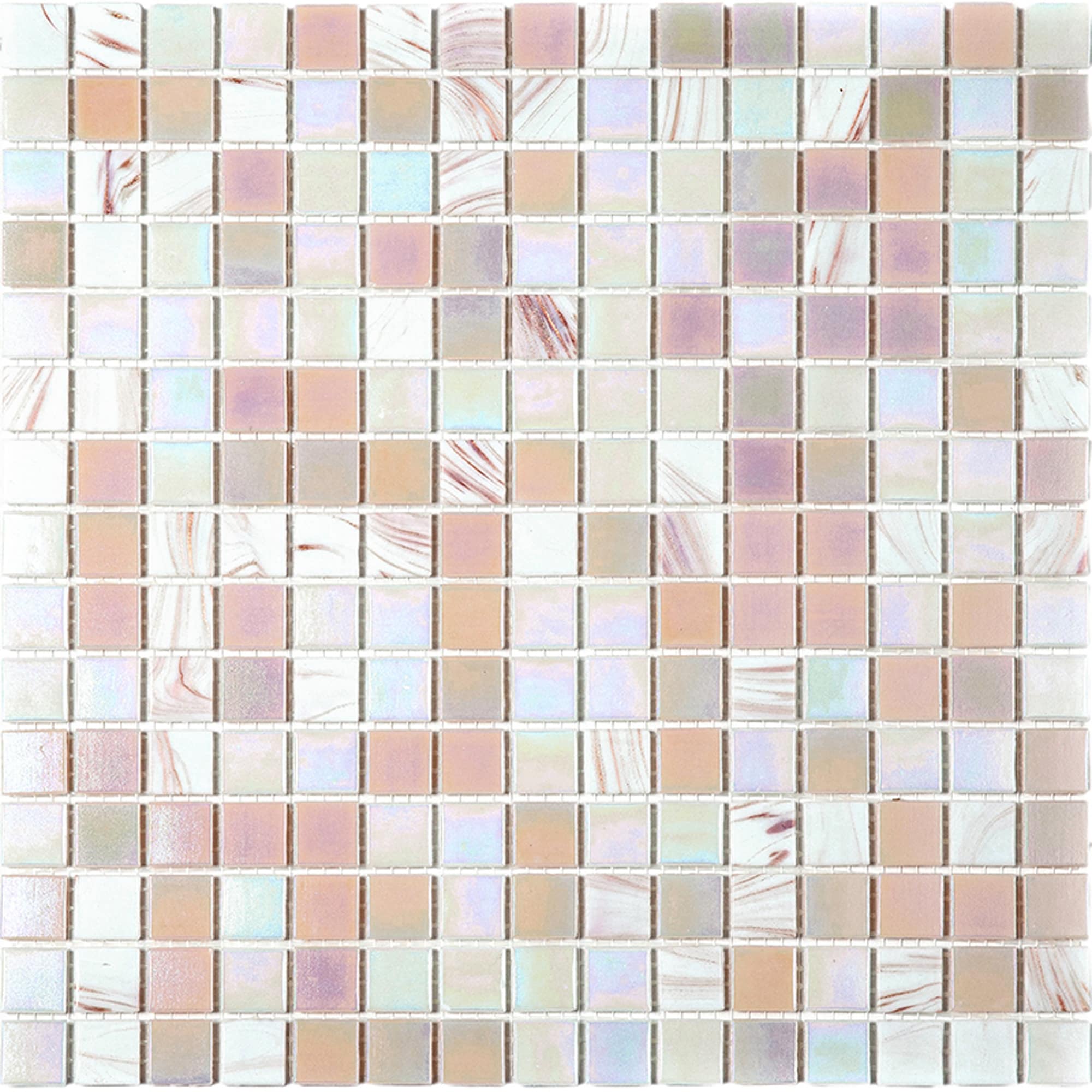 Apollo Tile Skosh Ecru Beige 11-1/2-in x 11-1/2-in Glossy Glass Uniform Squares Floor and Wall Tile (18.69-sq. ft/ Carton)