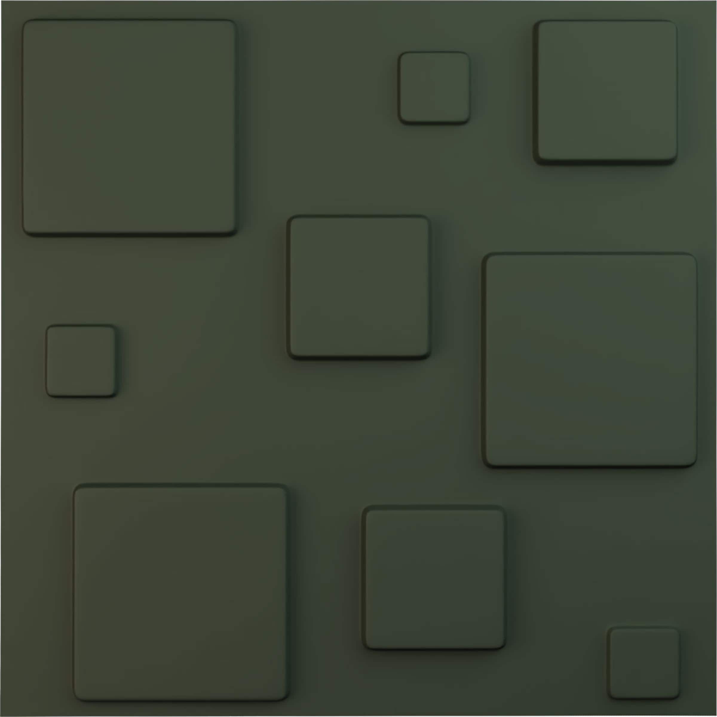 Ekena Millwork WP20X20DEGHC 19-5/8-in x 19-5/8-in Embossed UltraCover Satin Hunt Club Green PVC Wall Panel Abstract