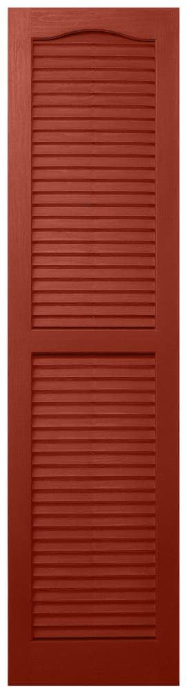 Alpha VBL15X71RD 14.5-in W x 70.5-in H Red Louvered Exterior Shutters ( 1 -Pack )