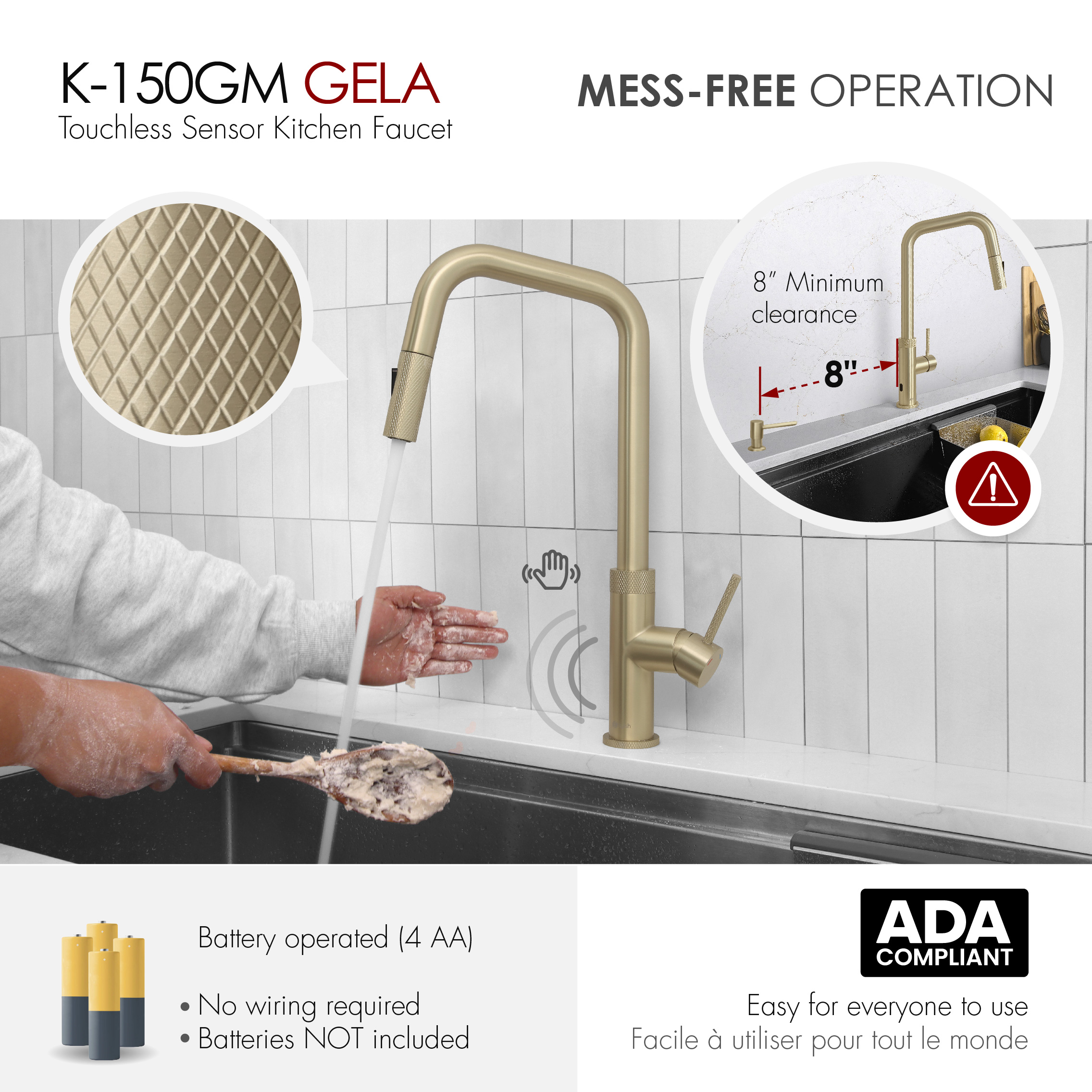 Stylish K-150GM Kitchen-Faucets - View #4