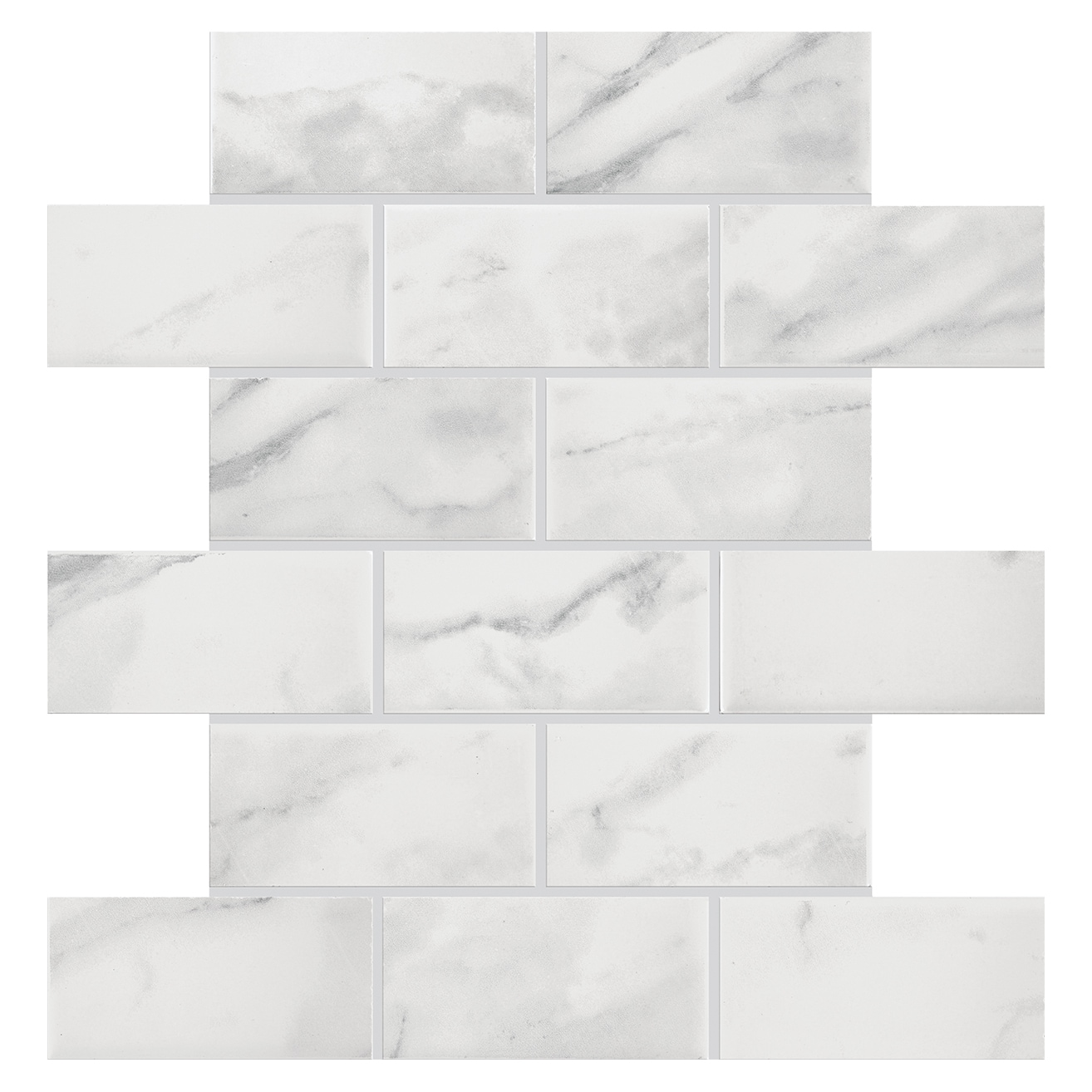 American Olean Mooreland Carrara White 11-in x 11-in Glossy Ceramic ...