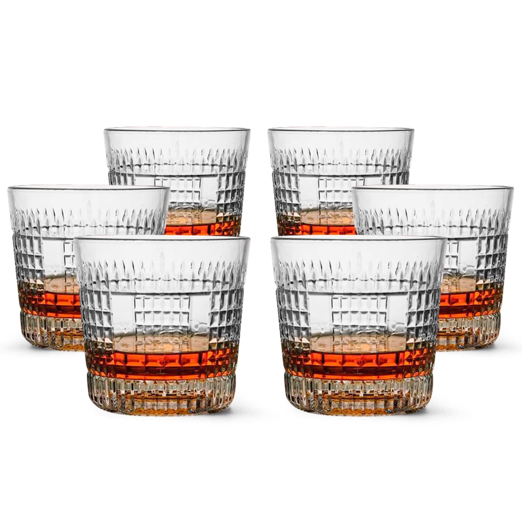 Lemonsoda  Old Fashioned Whiskey Sour Glass Tumblers - 12oz Set of 6 Classic Barware - Fix Style