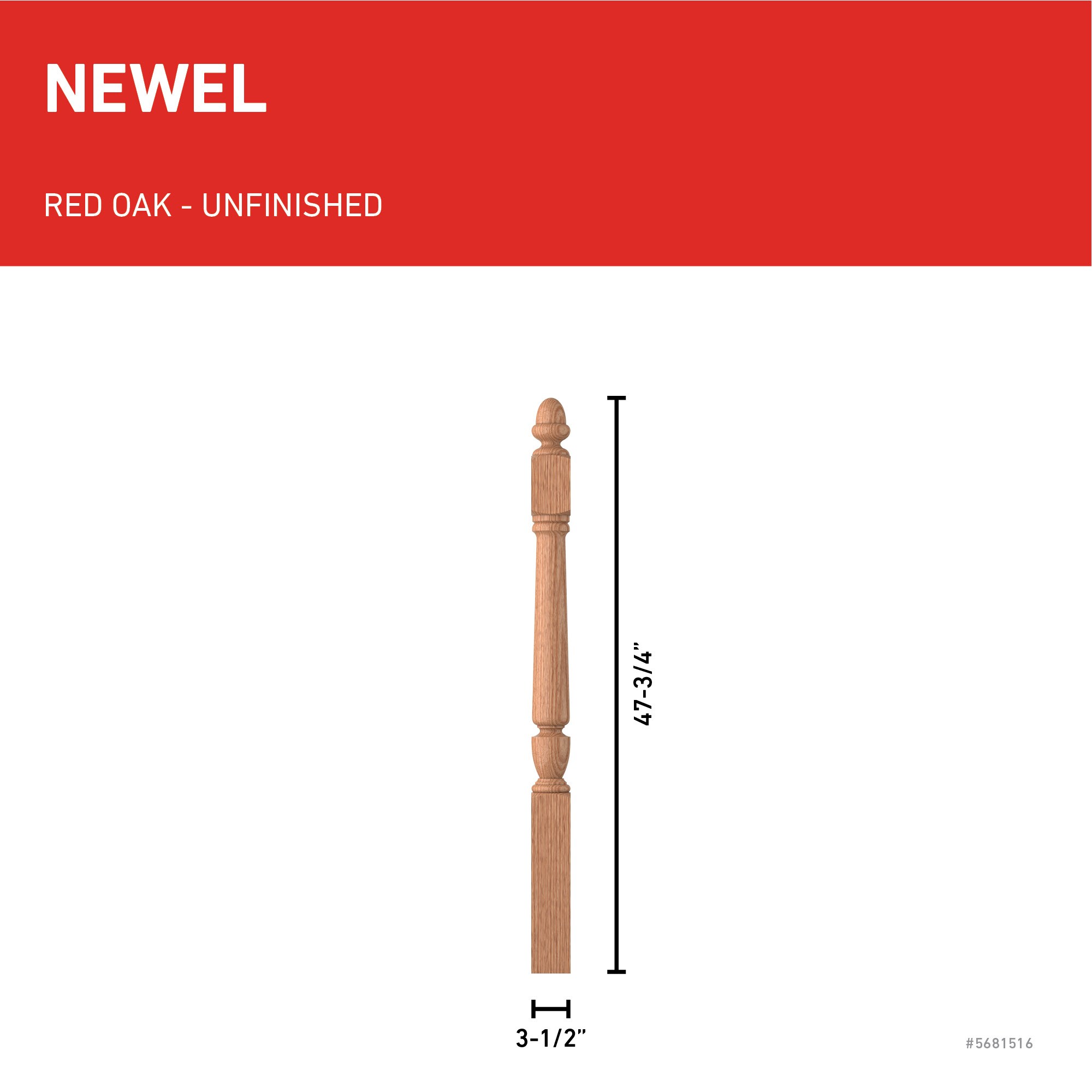 L.J. Smith Stair Systems LJP-3040-O Interior-Stairpart-Newel-Posts - View #3