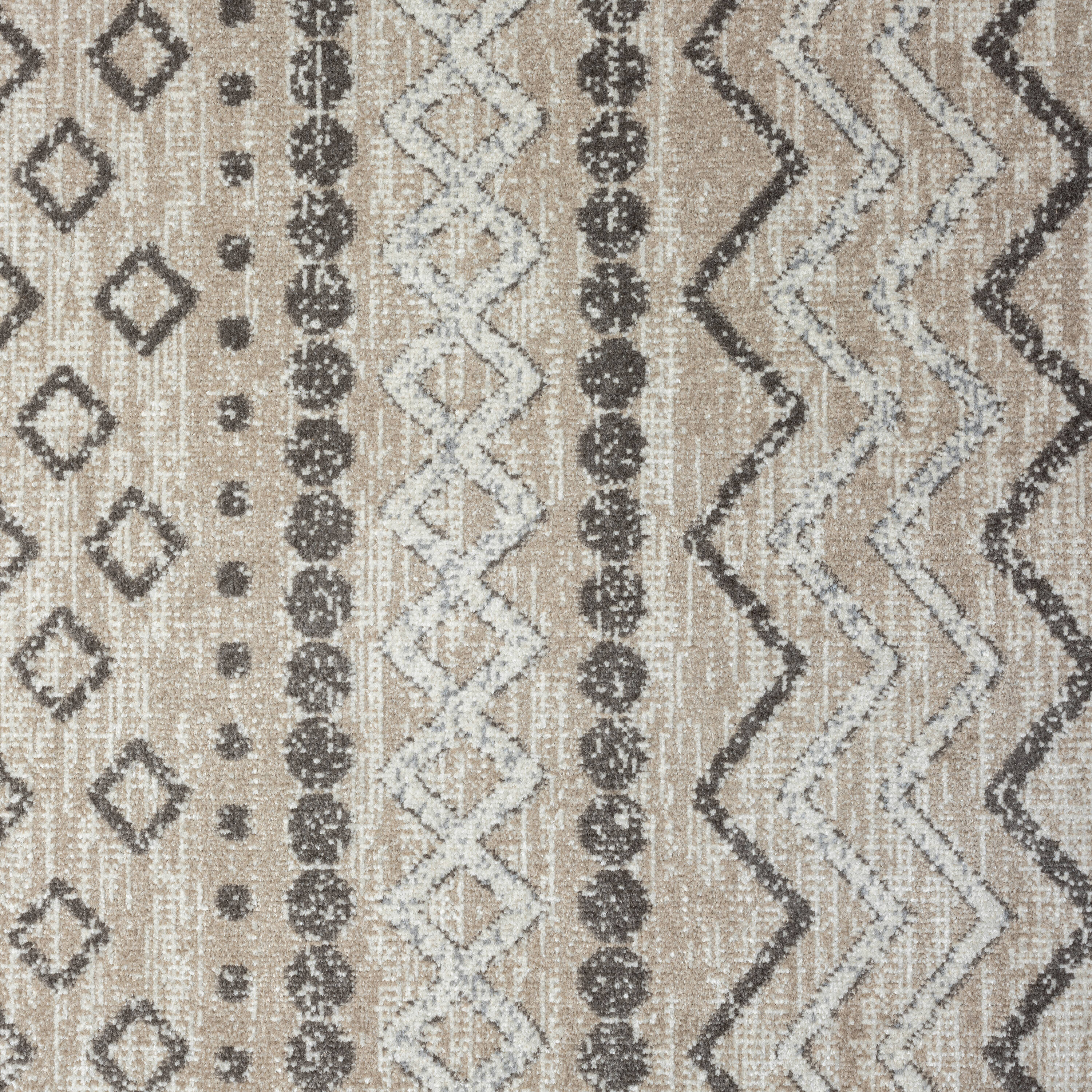 Leilani Modern Gray Geometric 8' x 10' Synthetic Area Rug