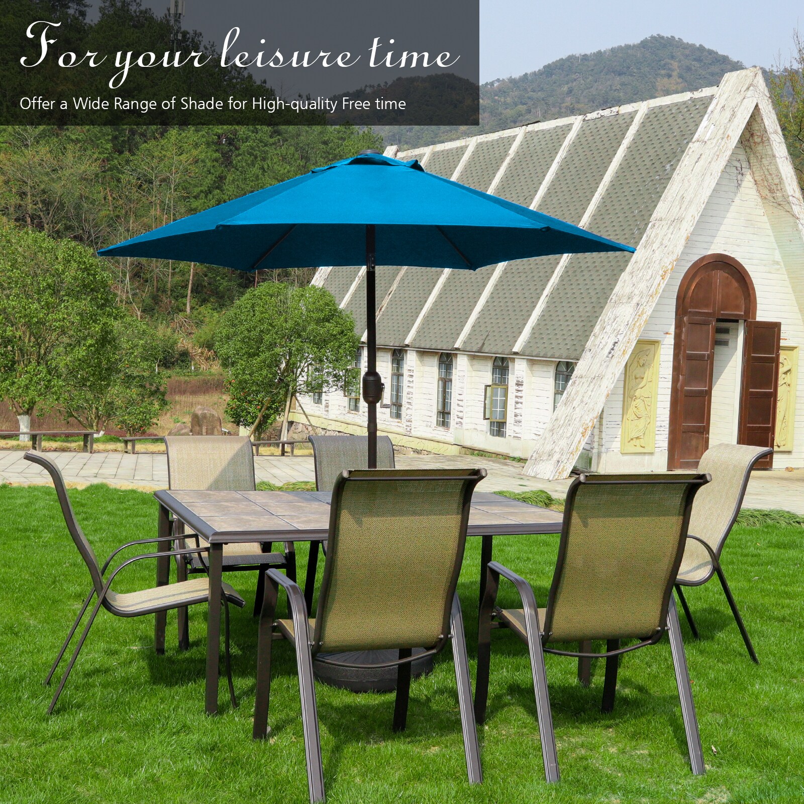 GARSING 7.5FT-TEAL GREEN Umbrellas-2 - View #3