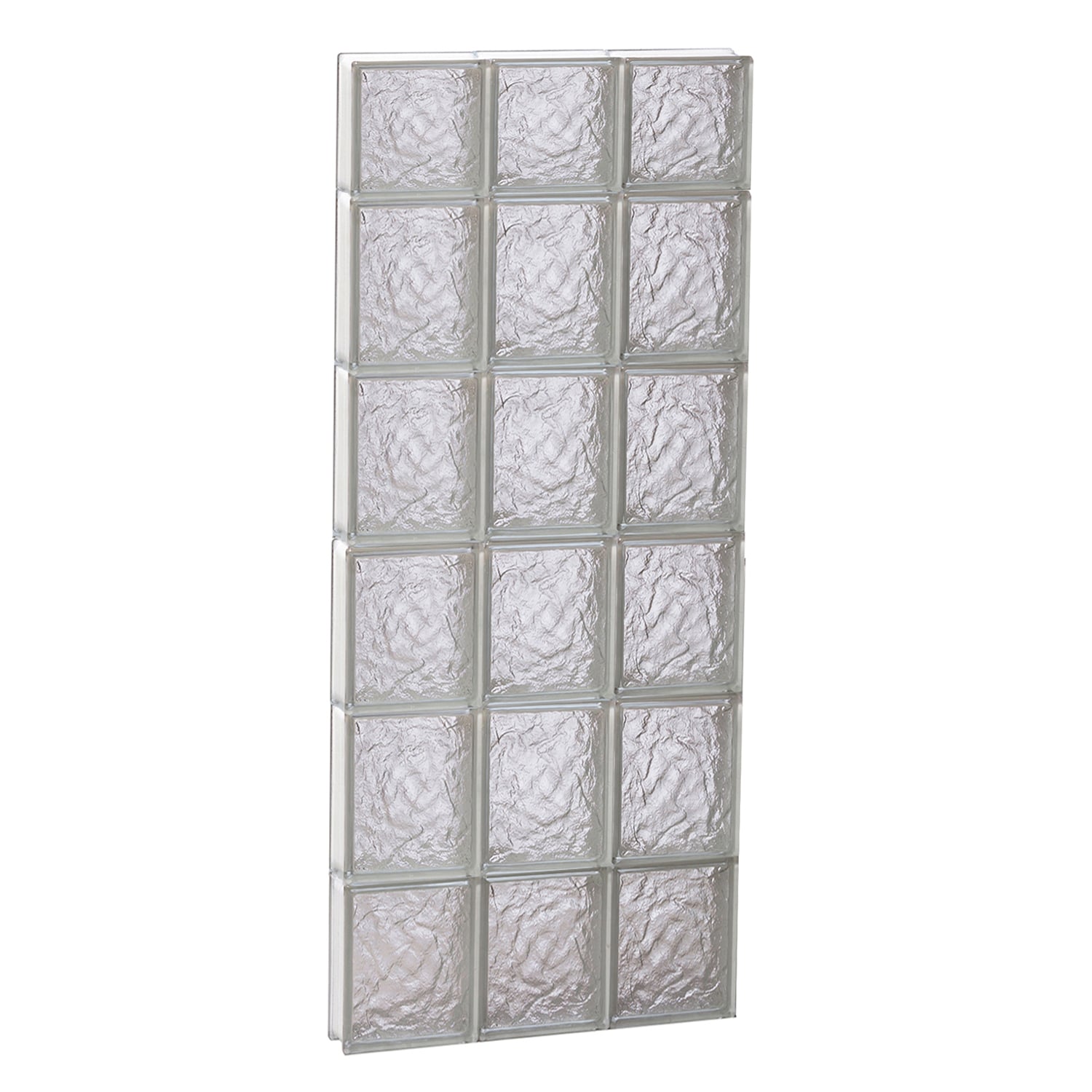 REDI2SET S1846IS Ice Glass 17-1/4-in x 44-1/2-in Frameless Replacement Glass Block Window