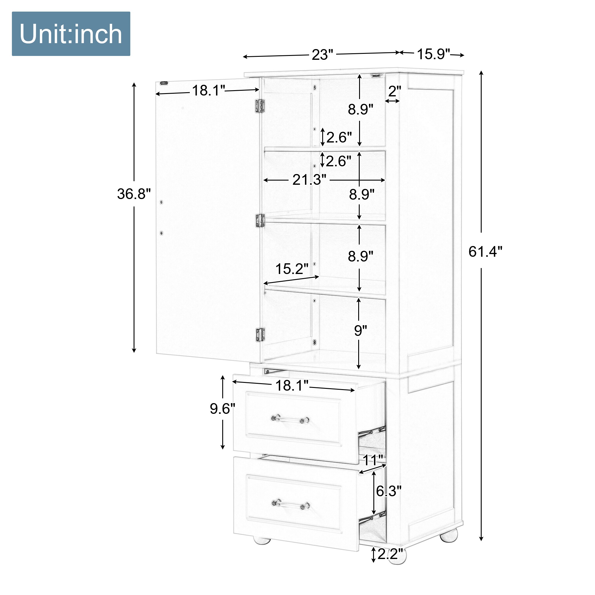 ModernLuxe L3P-N725P241045E Bathroom-Wall-Cabinets - View #5