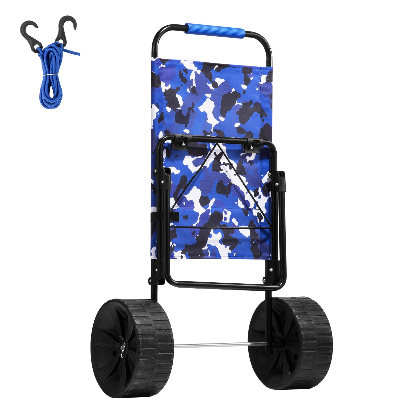 VEVOR STTCXG10INCH3UV59V0 Beach Dolly 1.096-cu ft Steel Folding Yard Cart