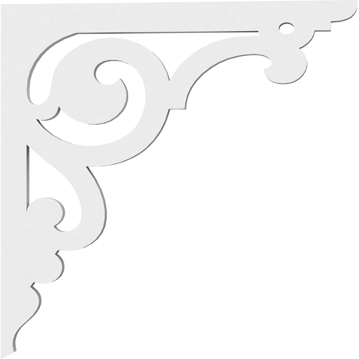 Ekena Millwork BKTP01X14X14HU Exterior-Brackets-Braces - View #3