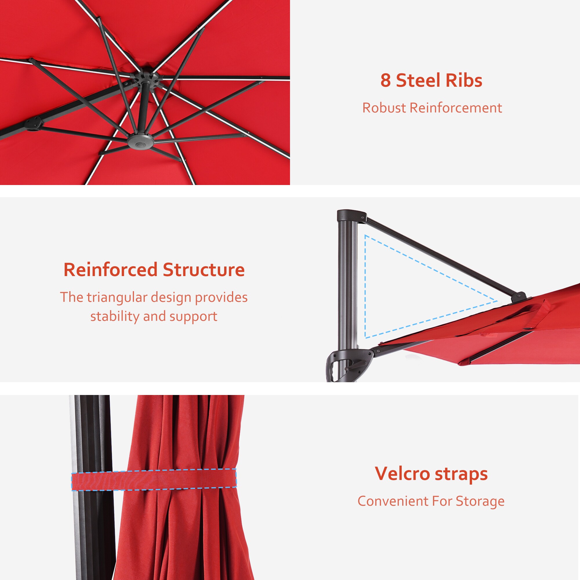 ACEGOSES LW-LED-330RD Umbrellas-2 - View #6