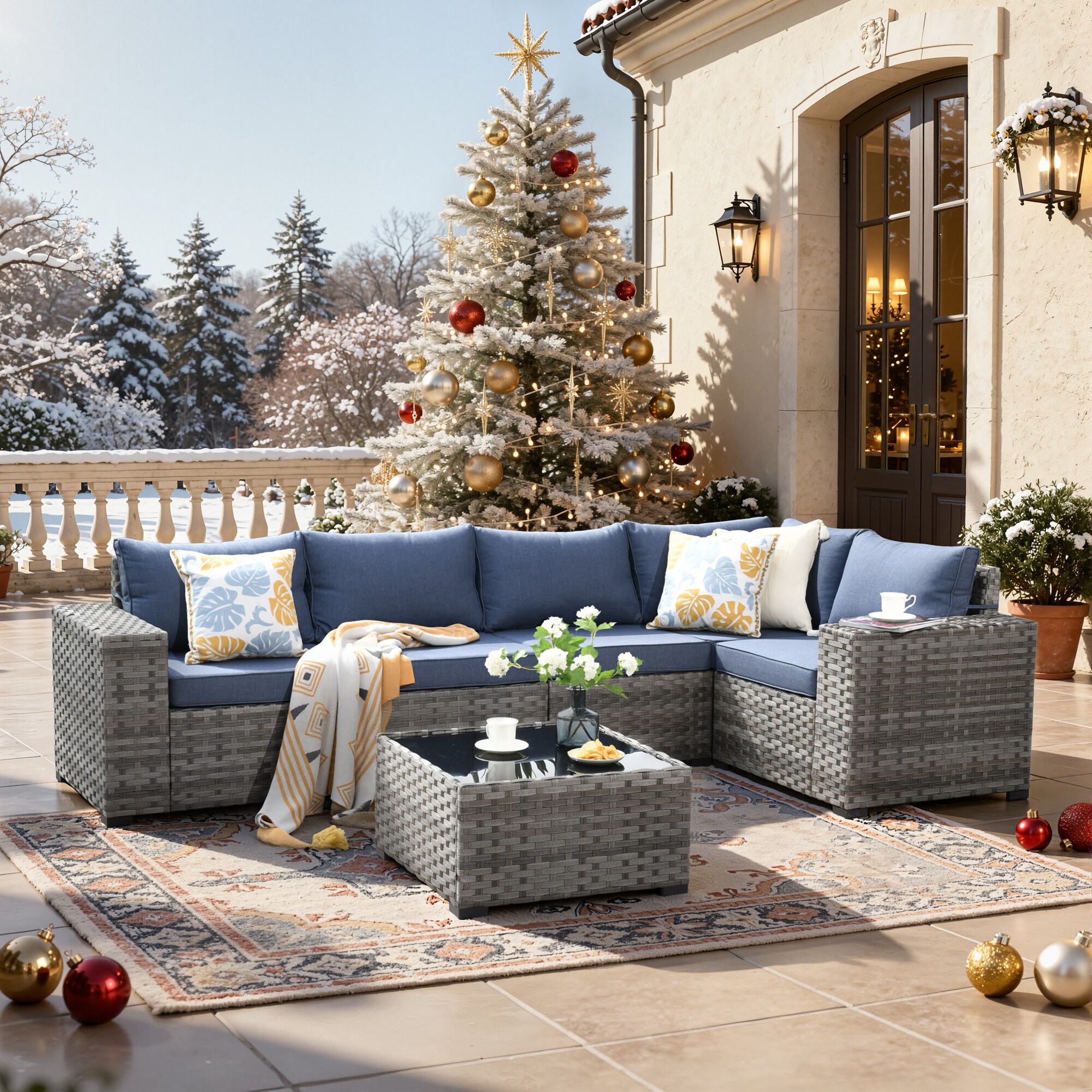 Patio Sectionals & Sofas Seating Capacity 4