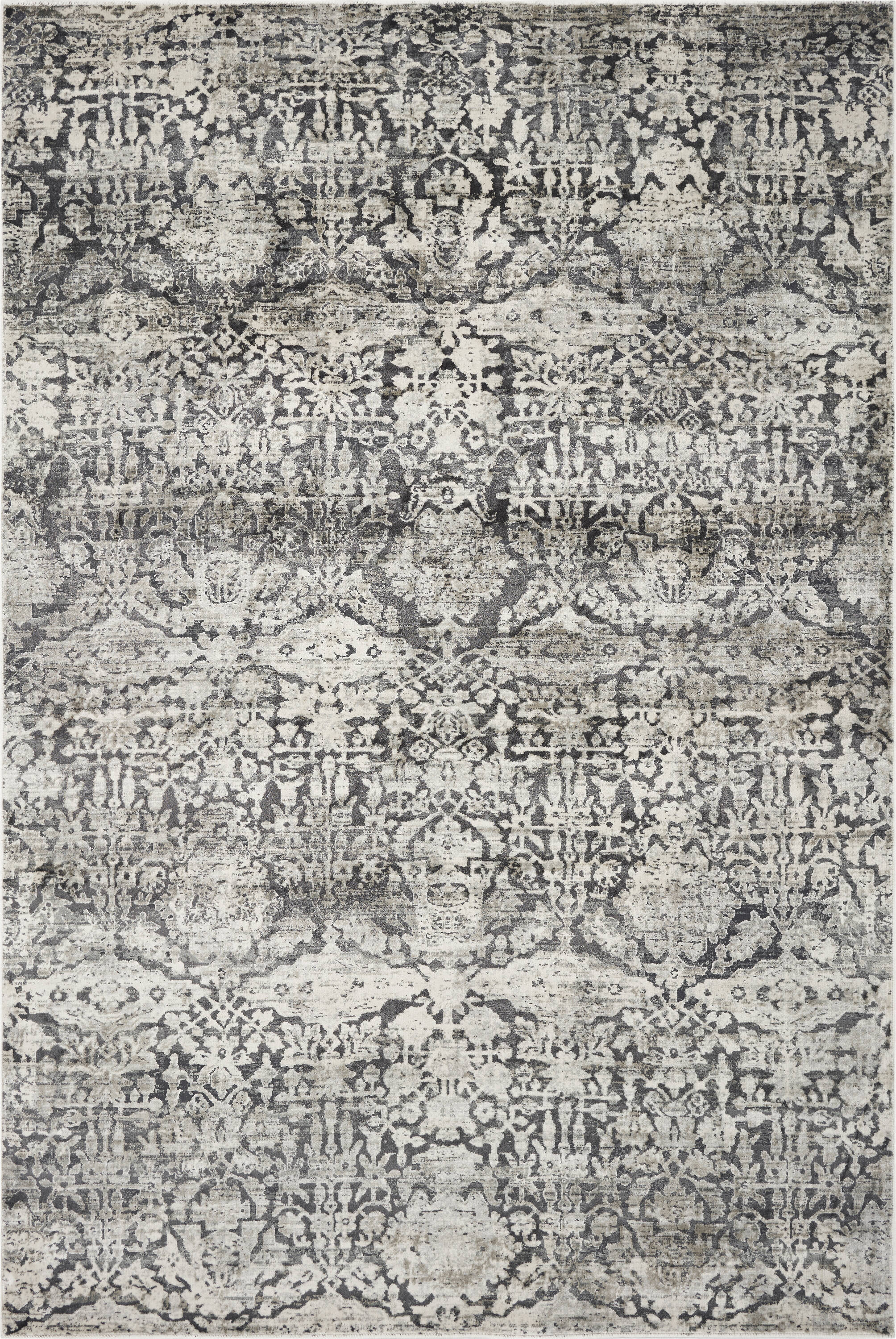 Everyday Woven EVE475677X77RO 7 x 7 (ft) Polyester Grey Round Indoor Distressed/Overdyed Vintage Area rug