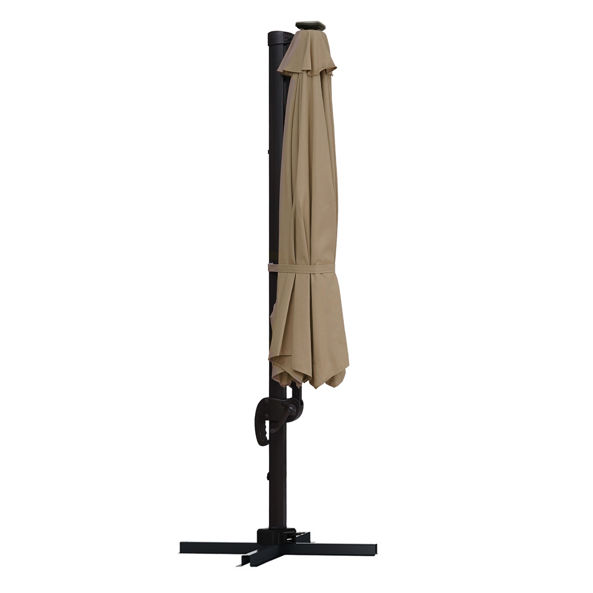 Casainc 11 Ft Solar Powered Cantilever Patio Umbrella In The Patio Umbrellas Department At 1281