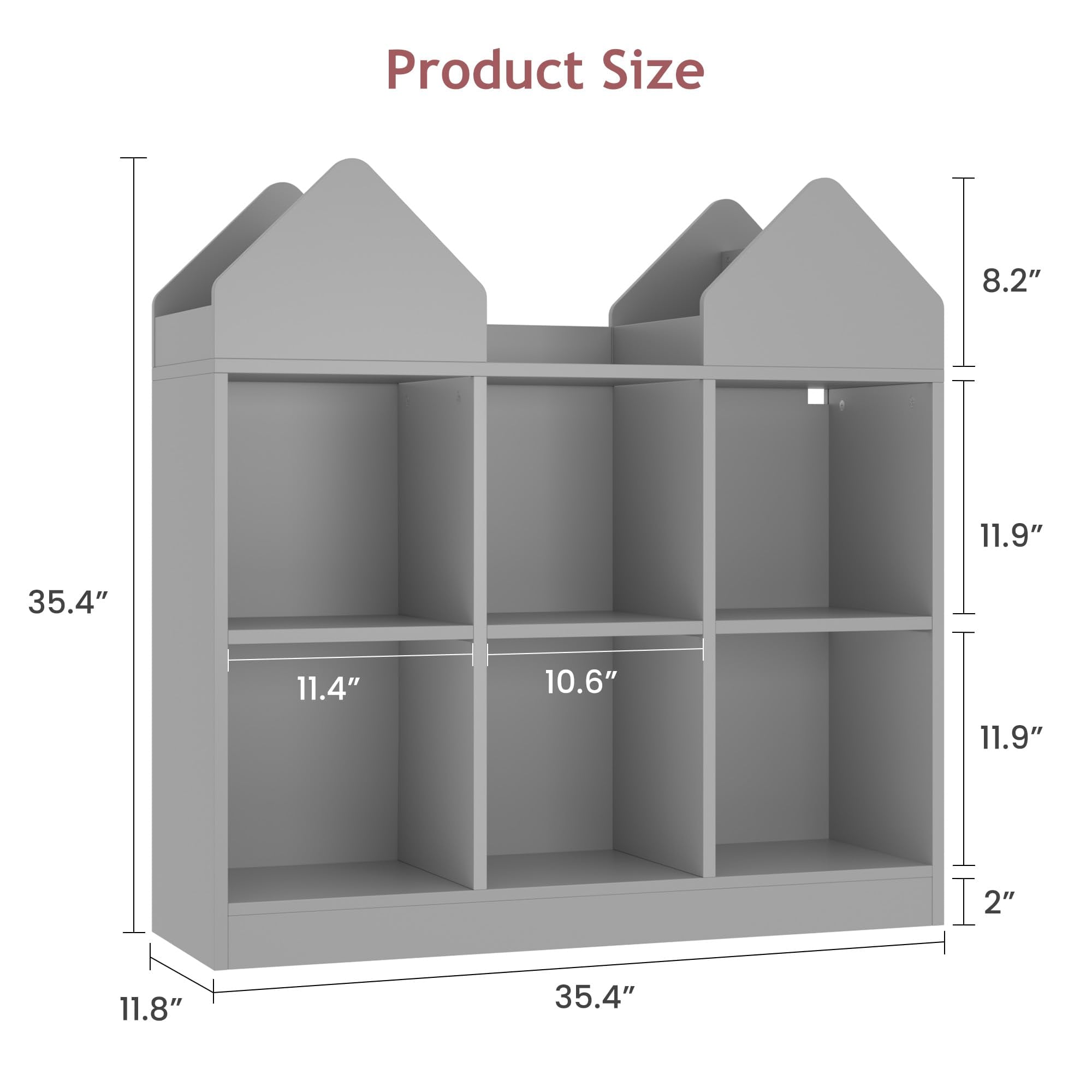 GarveeLife CLJ-FOBRHX-W33J2D74 Kids-Bookcases - View #2