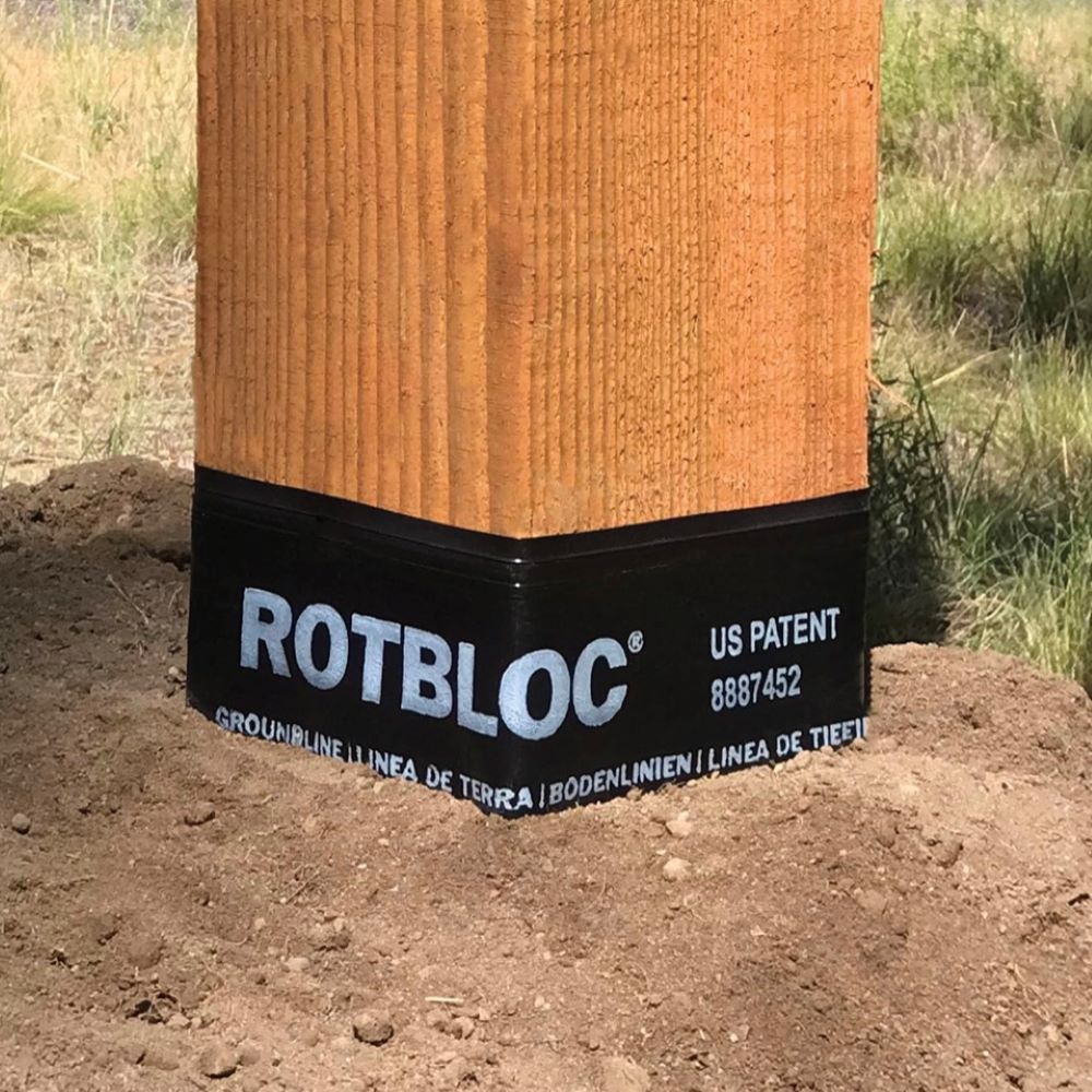 ROTBLOC 6X6 POST WRAP 26-in-in x 0.0312-in-in x 8-ft Black Deck Post ...