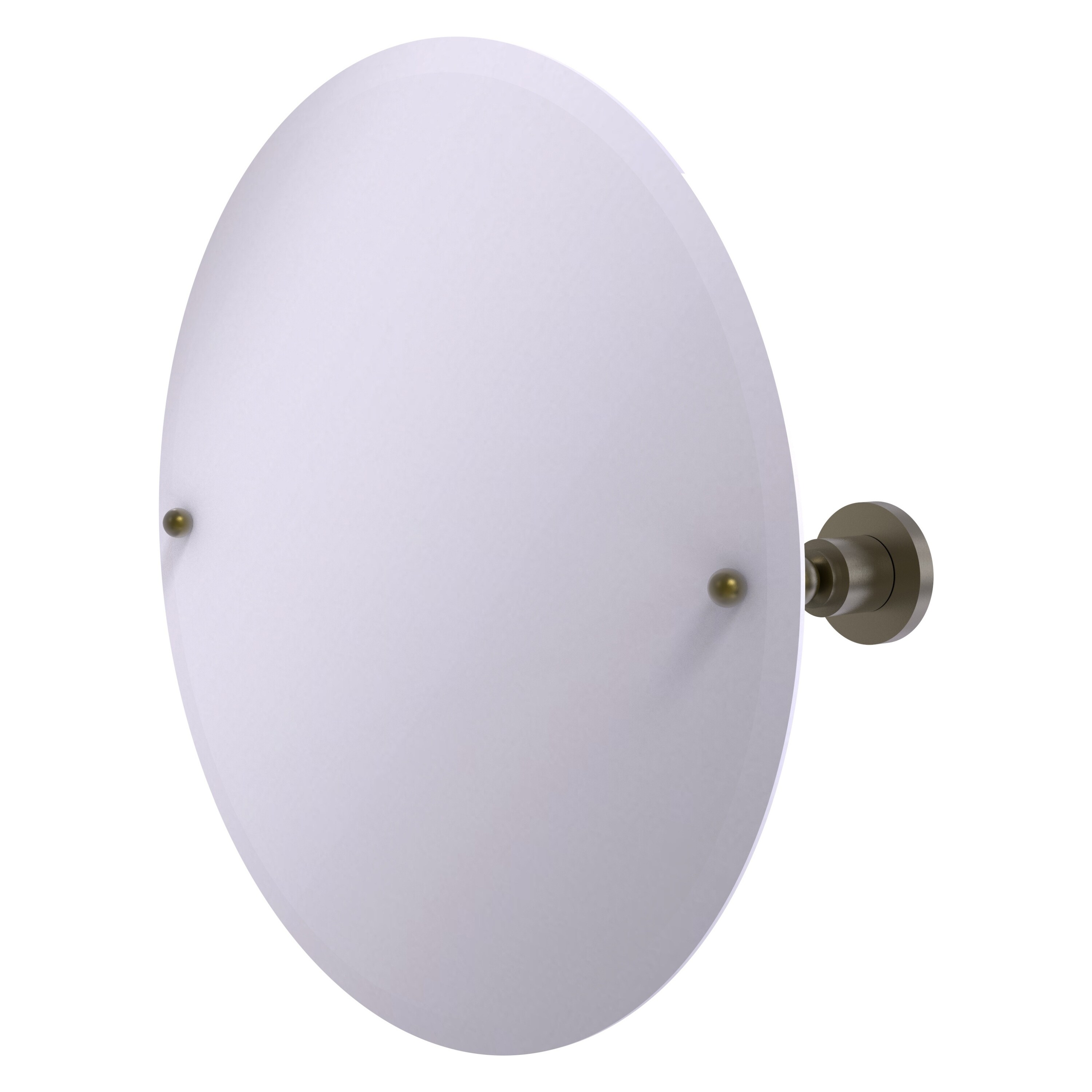 Allied Brass AP-90-ABR Astor Place 22-Inches x 22-Inches Beveled Frameless Round Tilting Bathroom Vanity Mirror ( Antique Brass )
