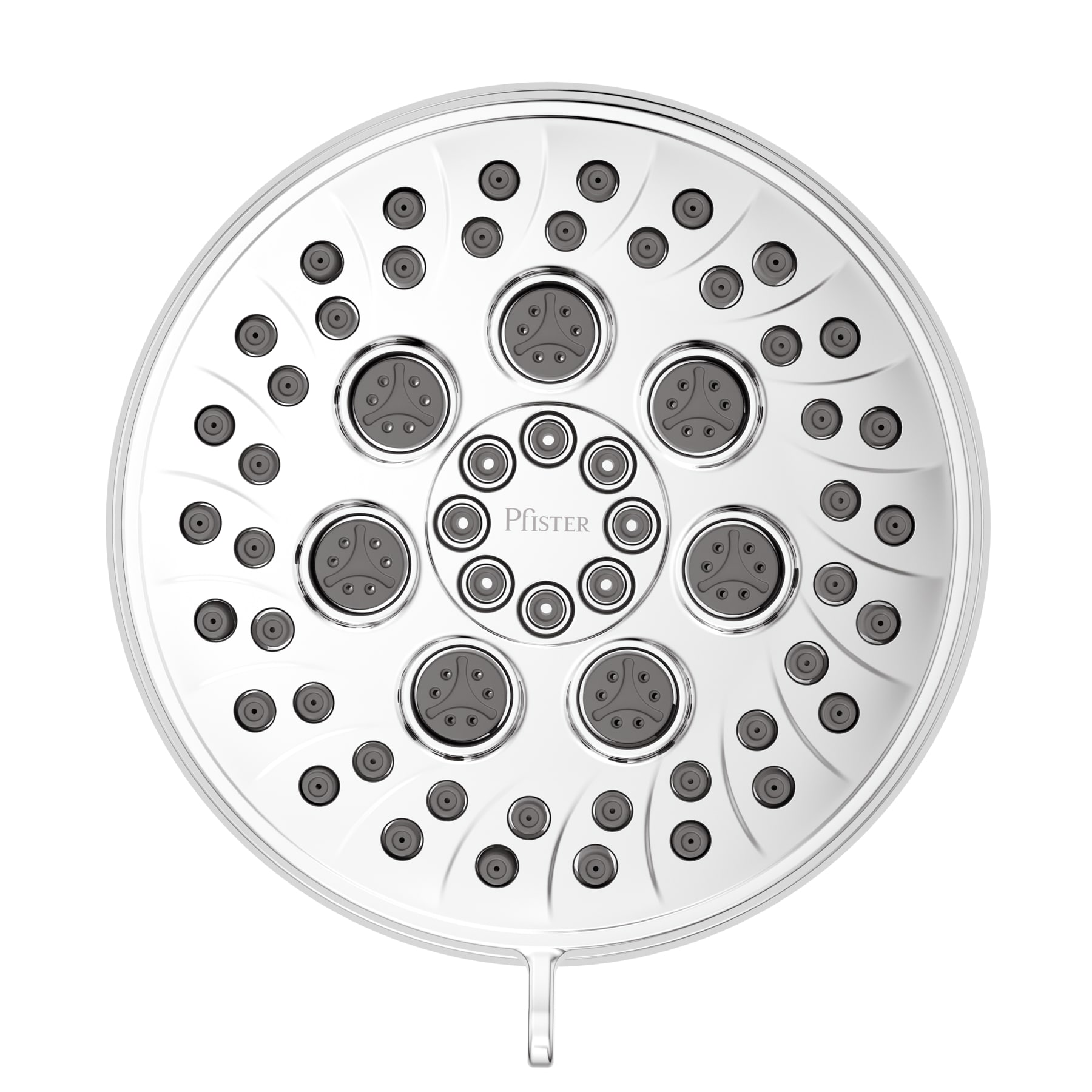Polished Chrome Wall Mounted Tub and Shower Faucet with Pulse Rain Jet