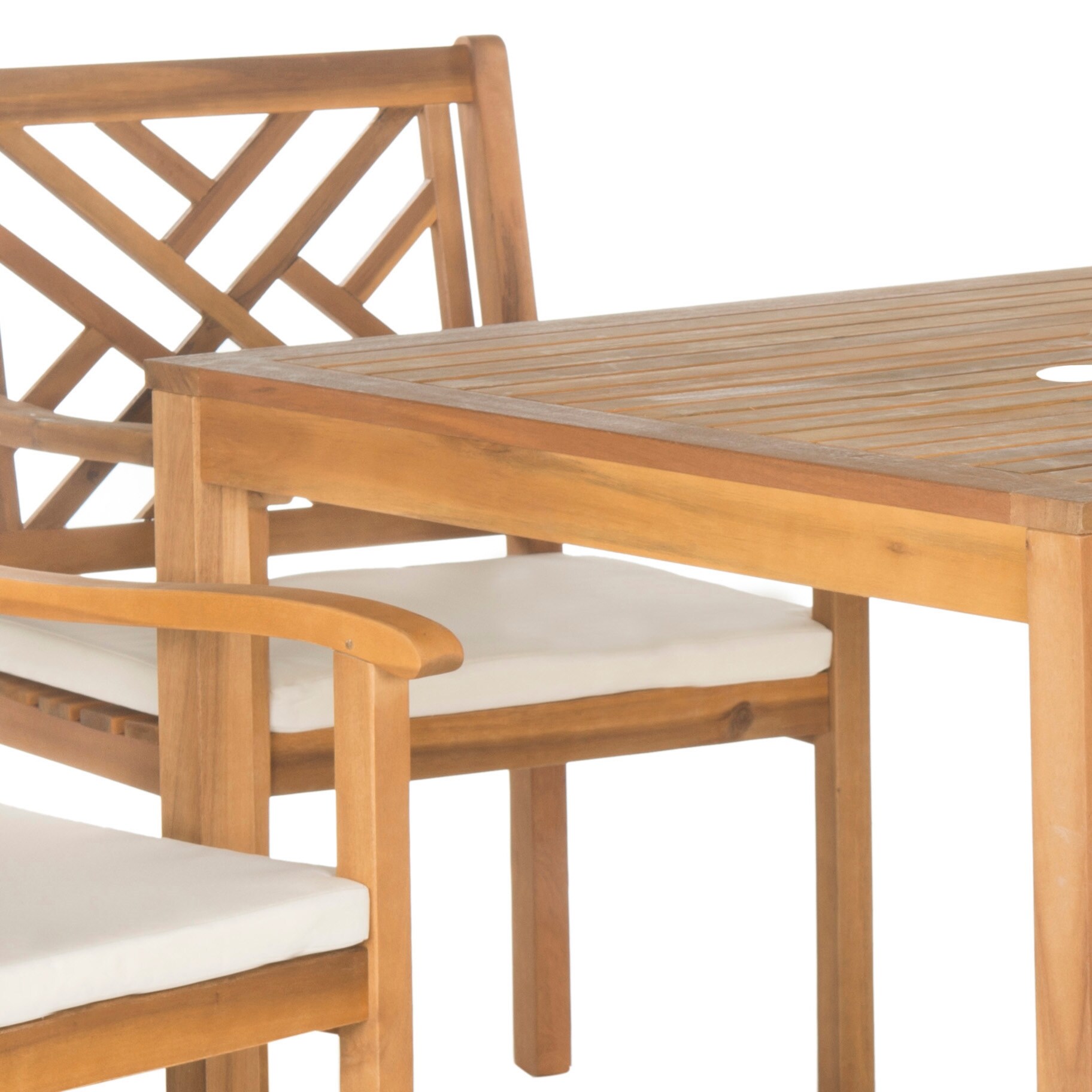 Wooden table 90x90 for garden or terrace - Knit