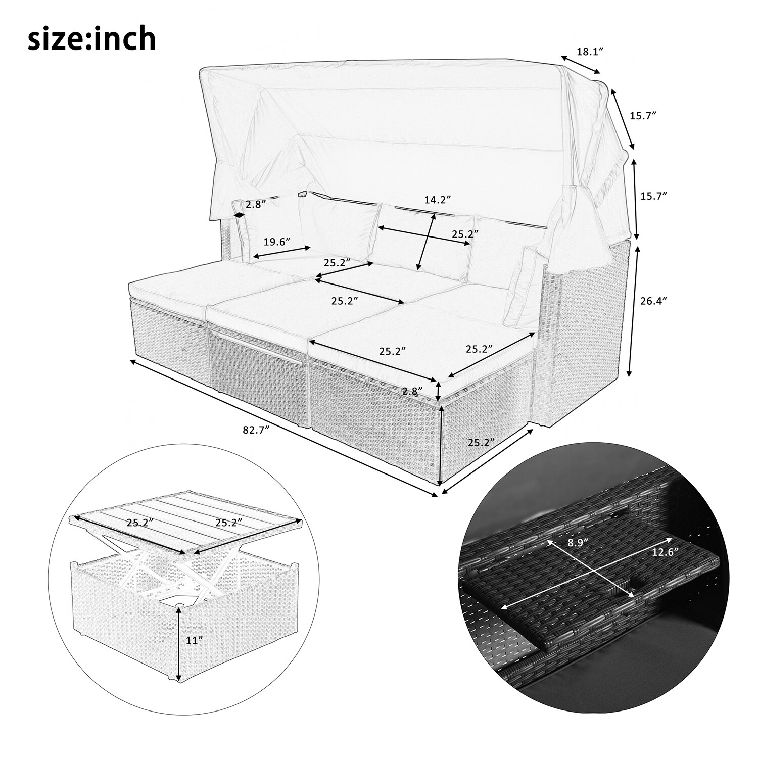 Bybafun YA0200195 Patio-Sofas-Daybeds - View #12