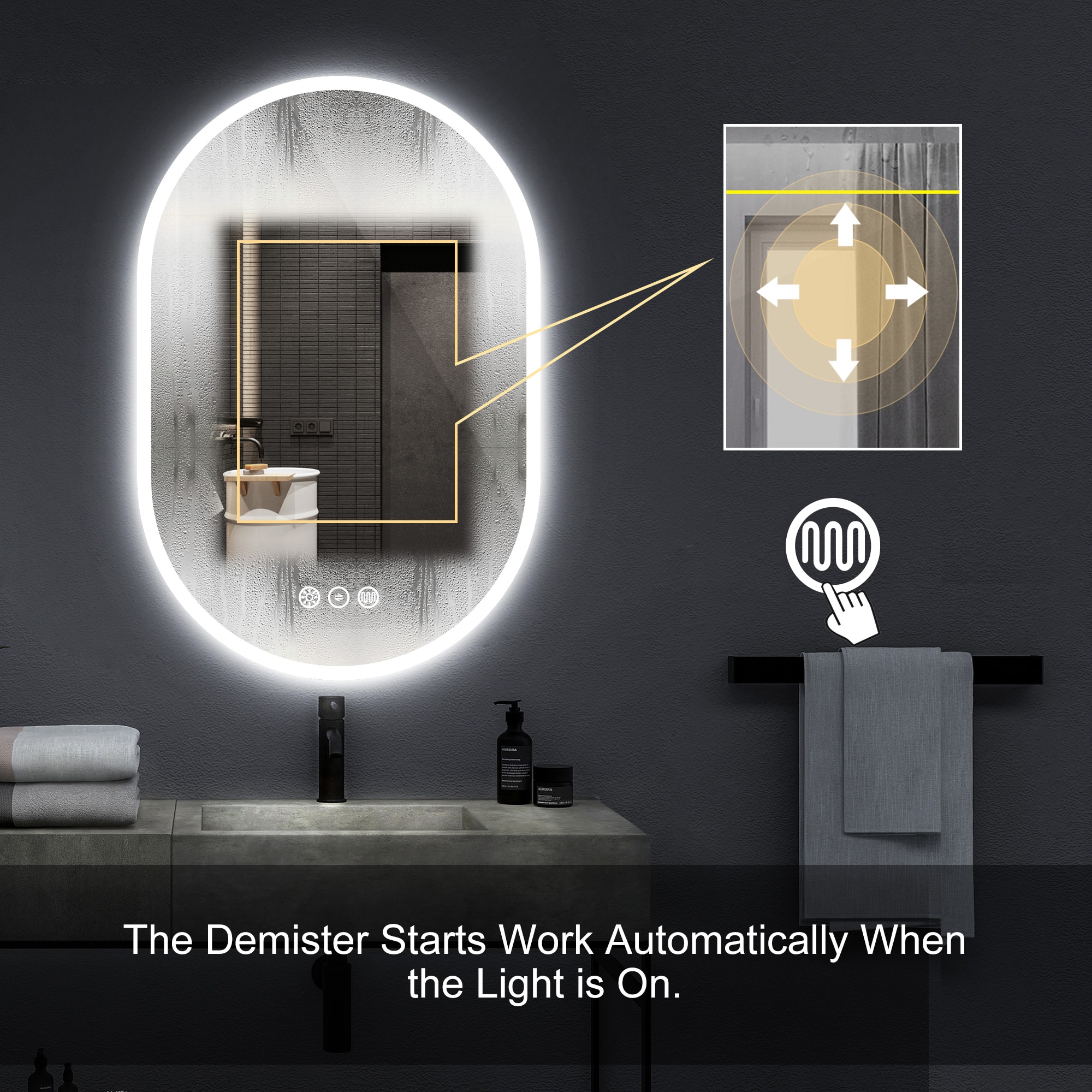 KINWELL MCG0510 Framed-Bath-Mirrors - View #4