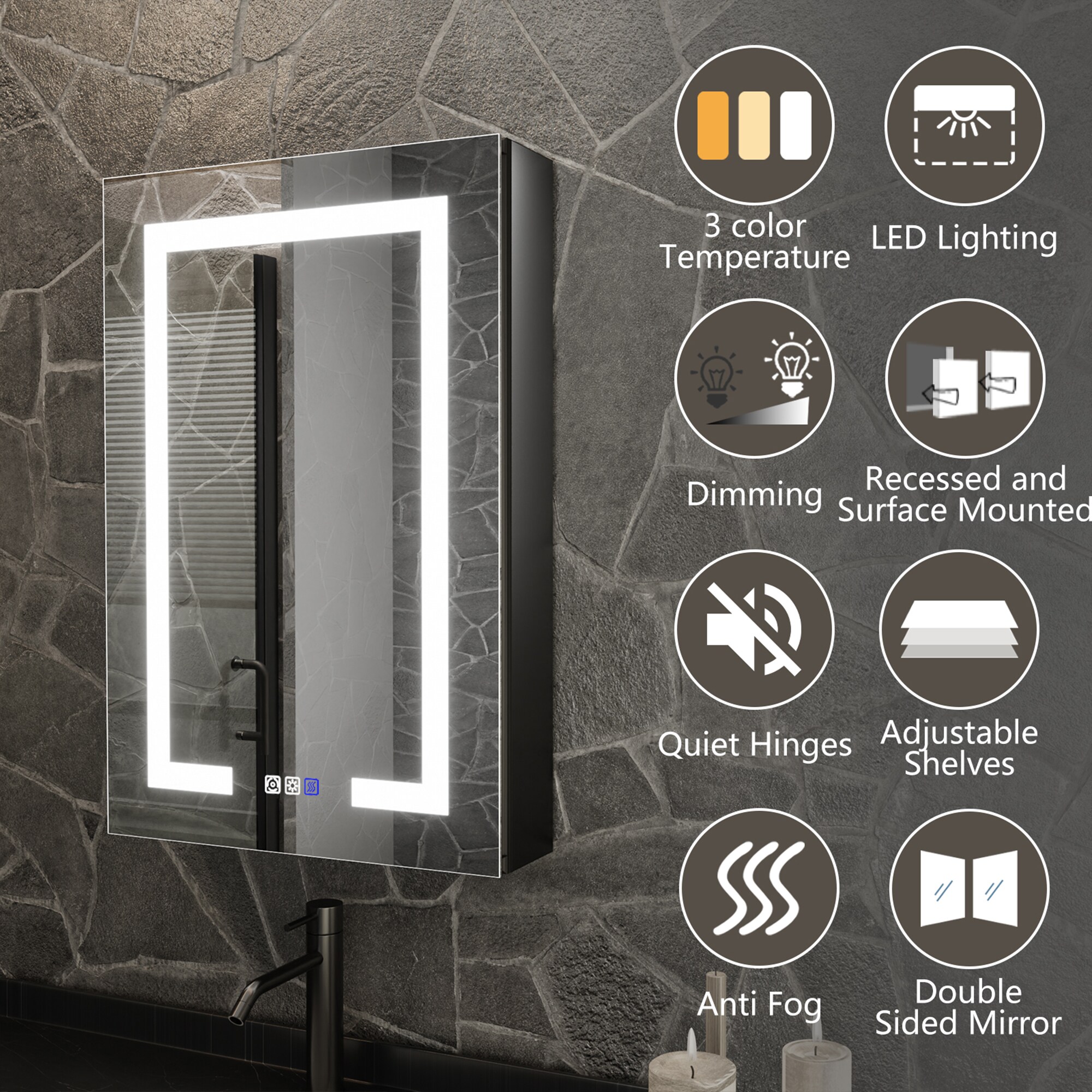 ExBrite EBMC2030V3RB Bathroom-Medicine-Cabinets - View #3