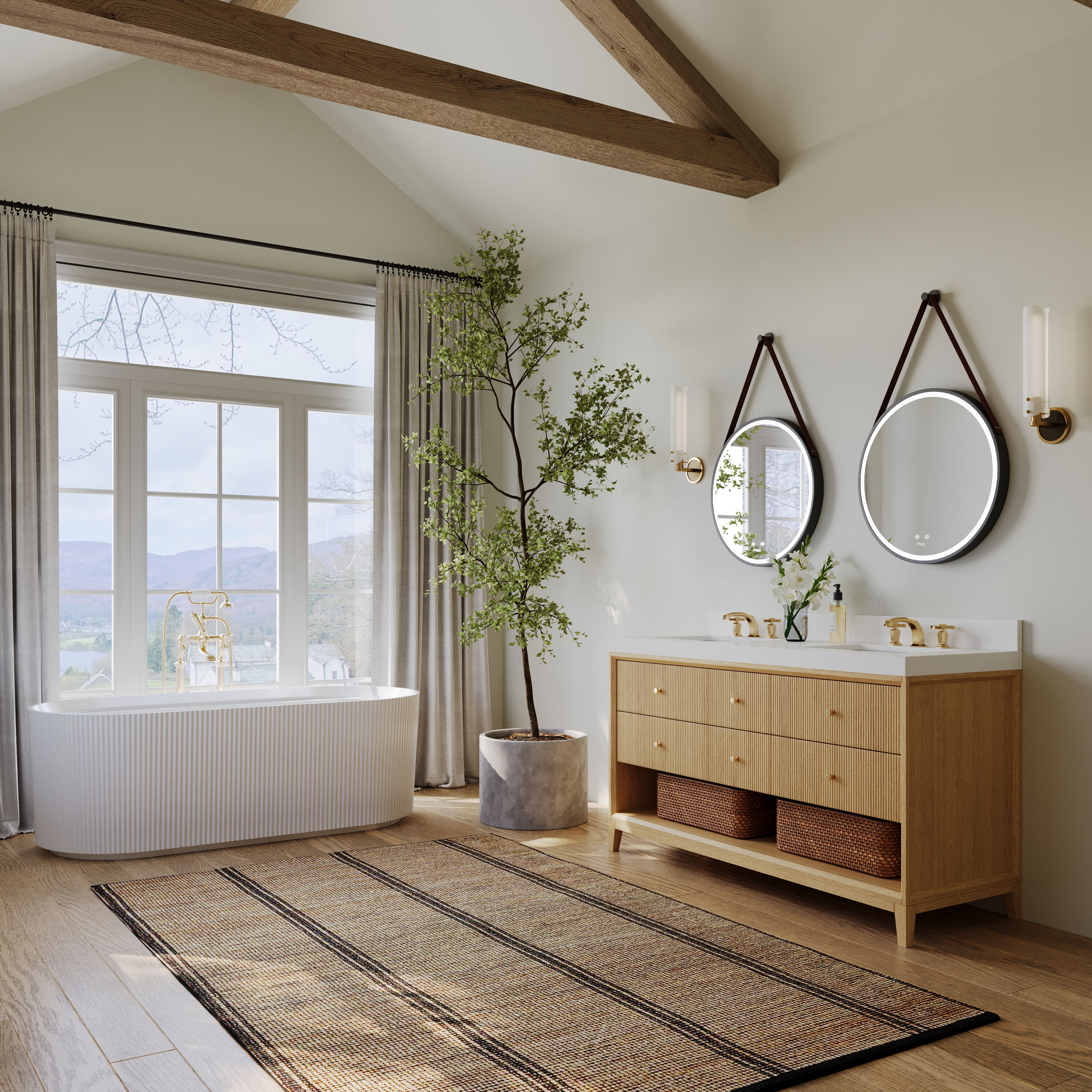Ancerre Designs VTS-MOMO-60-OAK-WQZ Bath-Vanity-Combo - View #13
