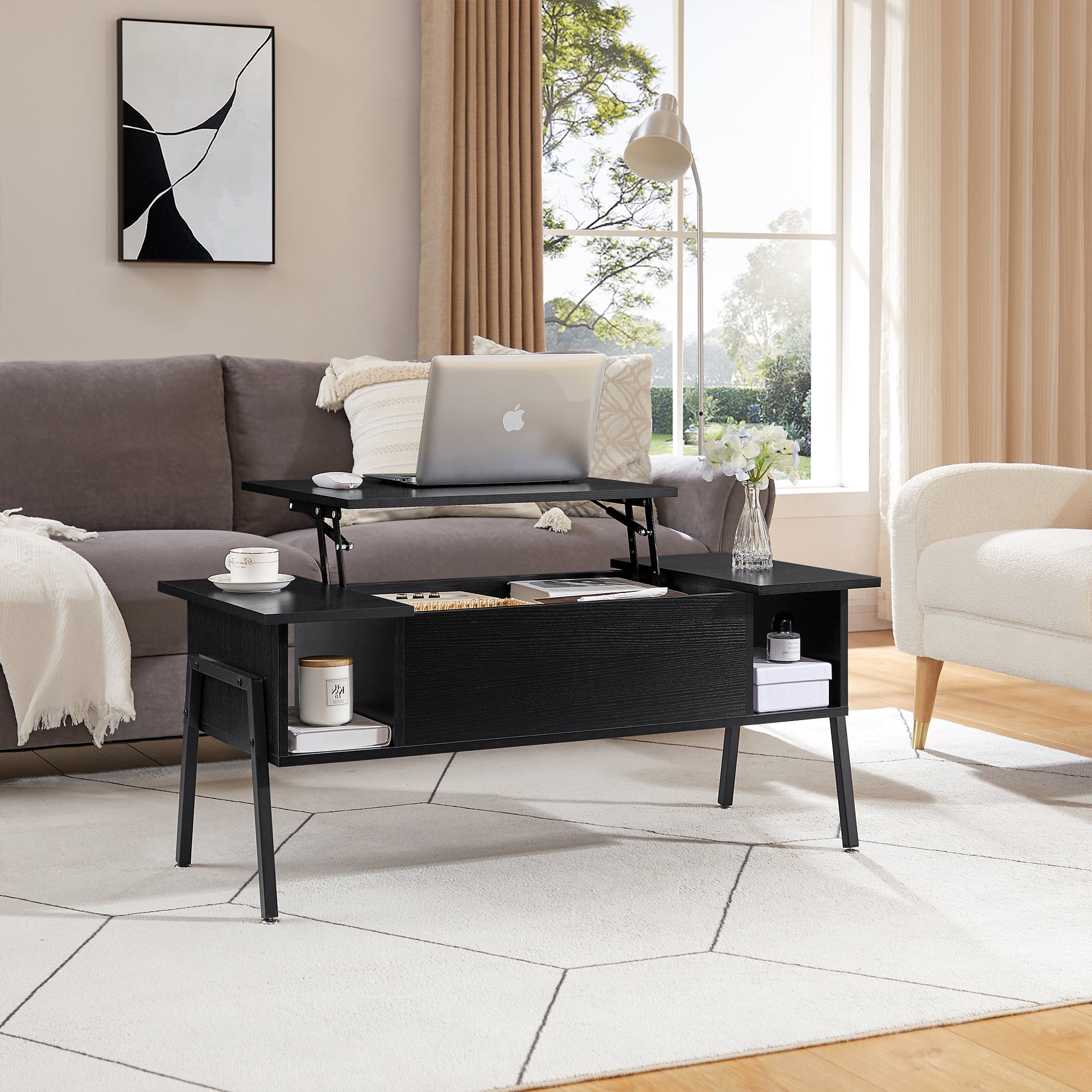 Vecelo LOE-COT06-BLK Coffee-Tables - View #2