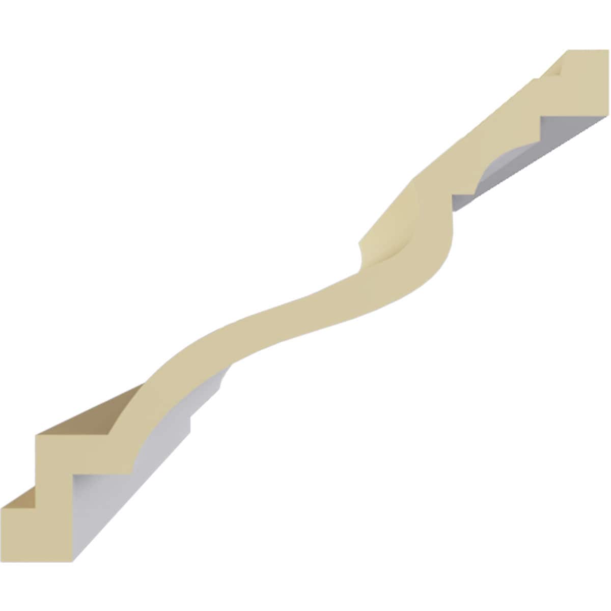 Ekena Millwork 12-5/8 in. x 10-5/8 in. x 94-1/2 in. Polyurethane Large Milton Smooth Crown Moulding