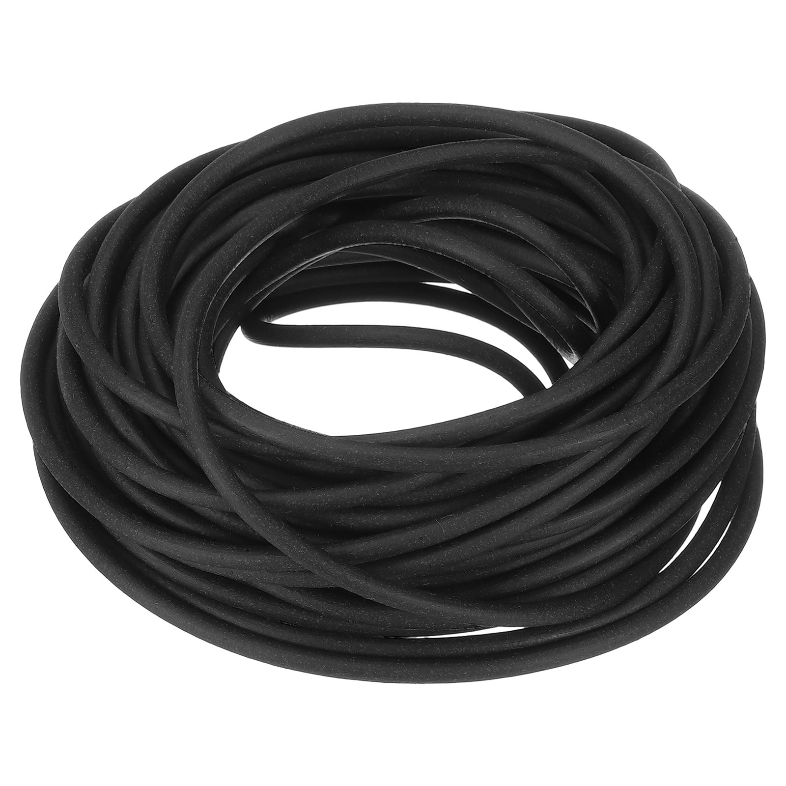 Unique Bargains S25093001UX2266 Silicone Foam Seal Strip 3.2mm(0.13 Inch) Dia 8.5 Meters(27.89 Ft) Long Sponge Rubber Weather Seal Strip Round Rubber Cord Solid for DIY Warehouse Pads Foam Tubing Crafts - Black