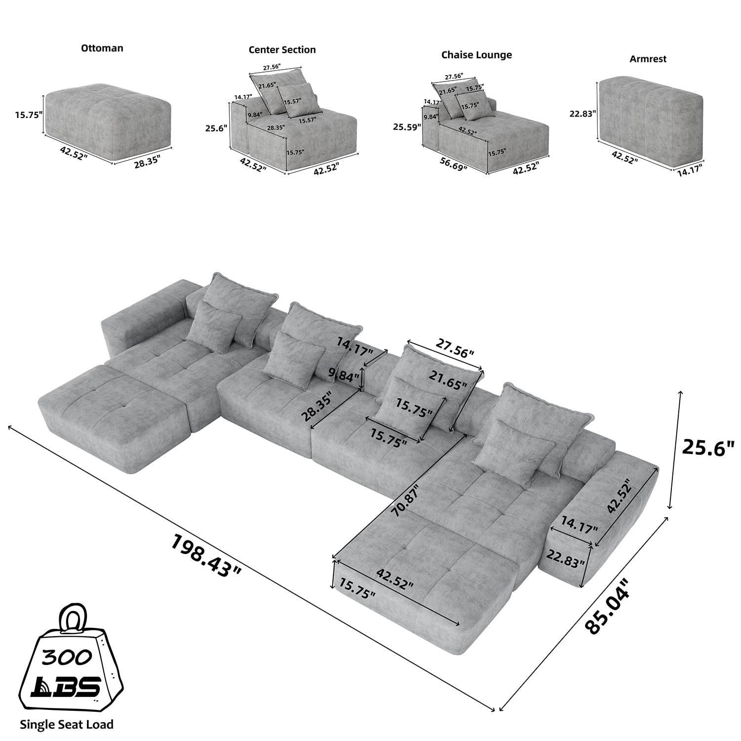 GZMR GZ-HH4S007 Sofas-Loveseats - View #12